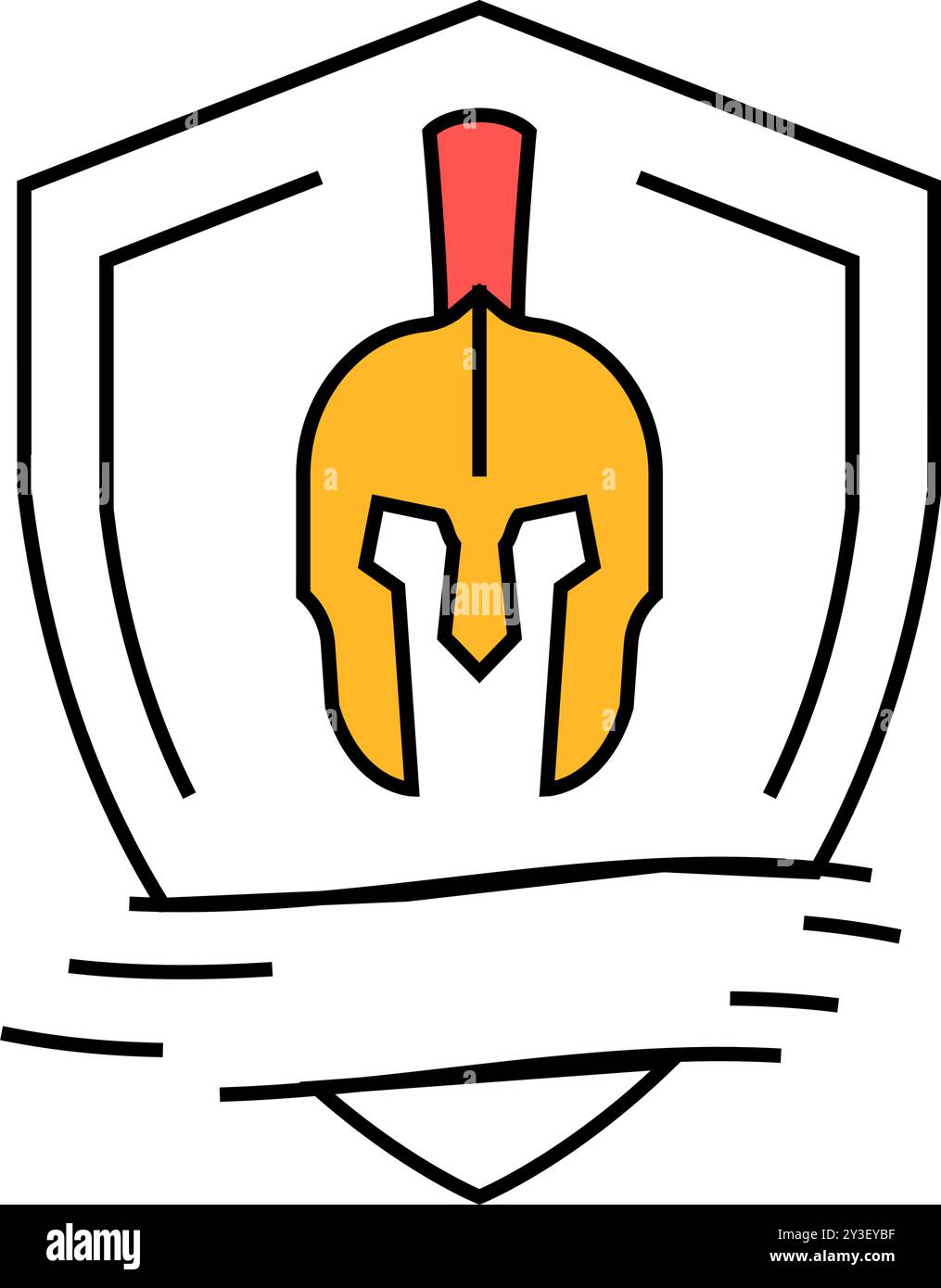 badge battle spartan roman icon color illustration Stock Vector Image ...