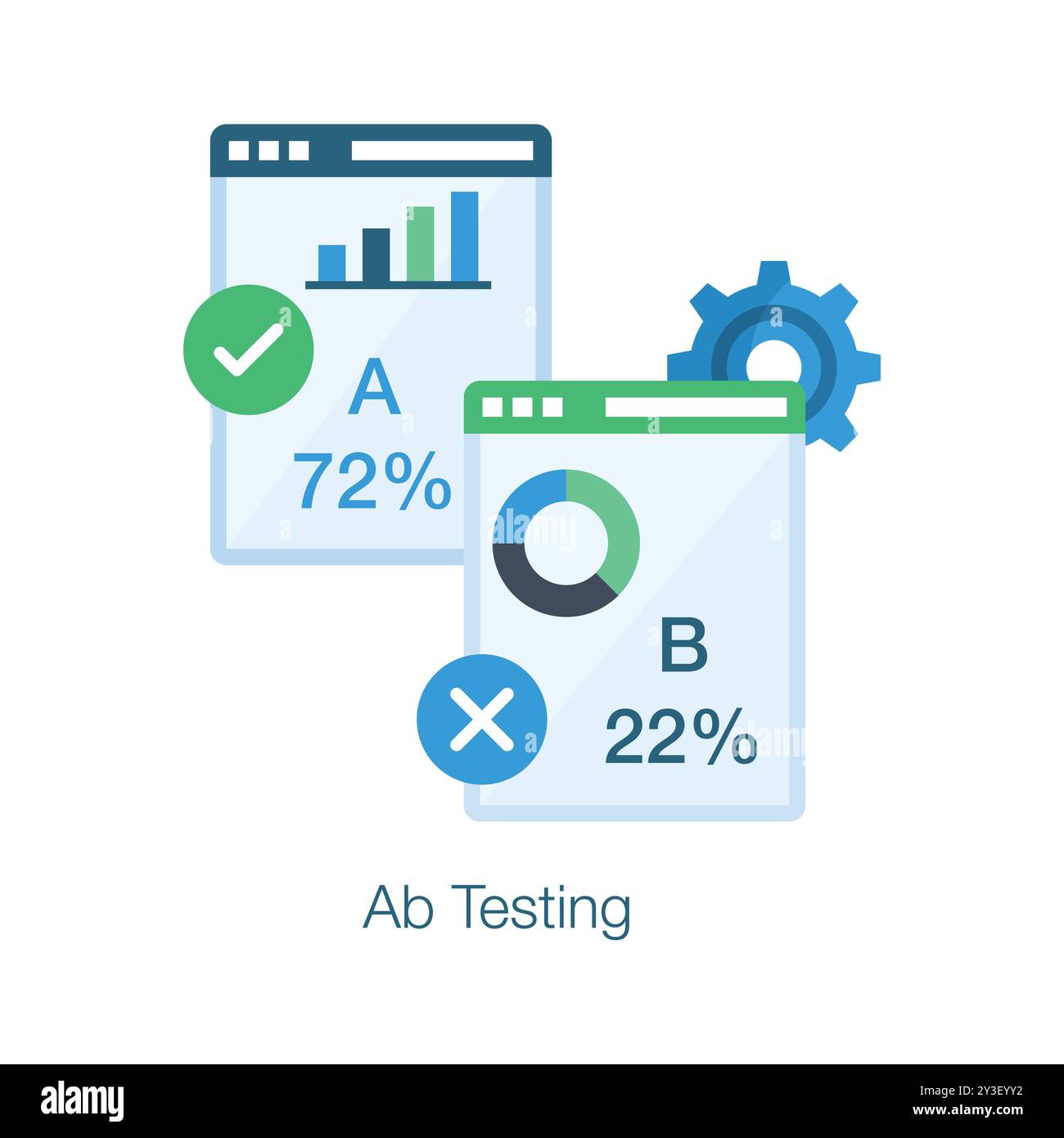 A captivating flat concept icon of ab testing in editable style, ready ...