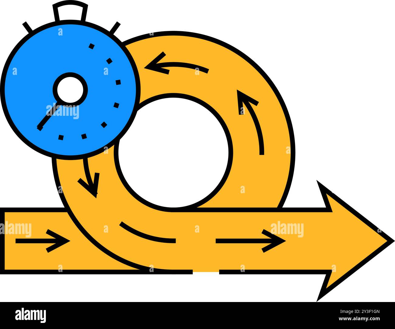 focus sprints time management icon color illustration Stock Vector ...