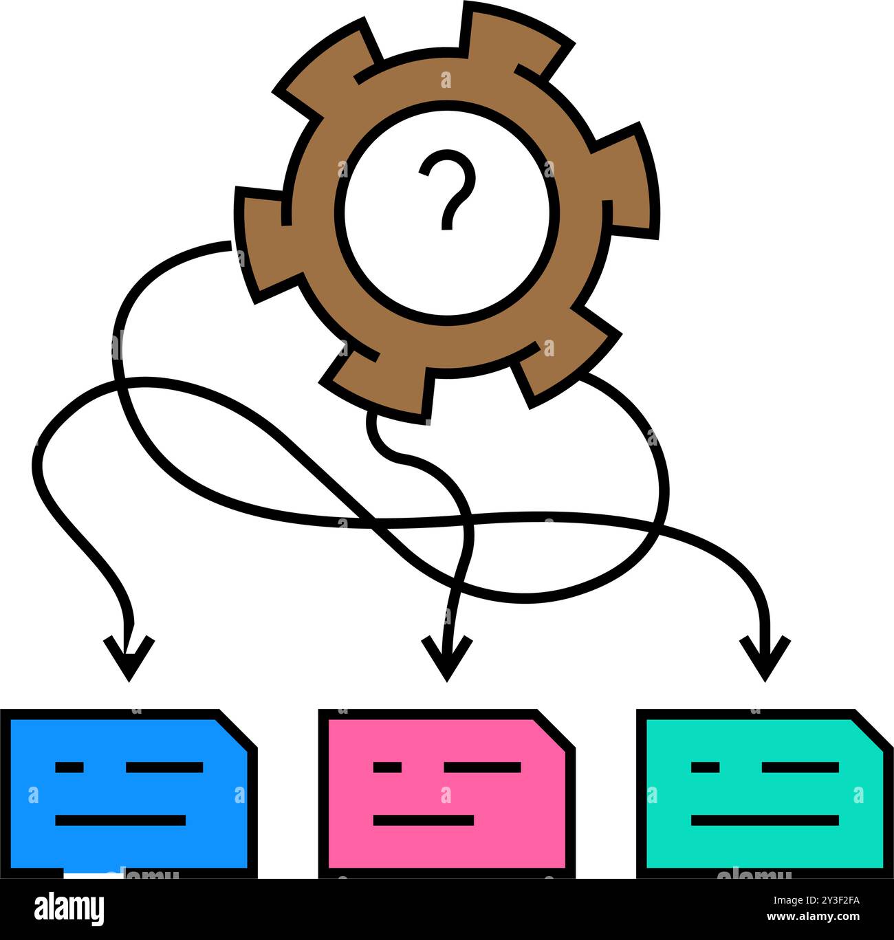 decision support analyst icon color illustration Stock Vector Image ...