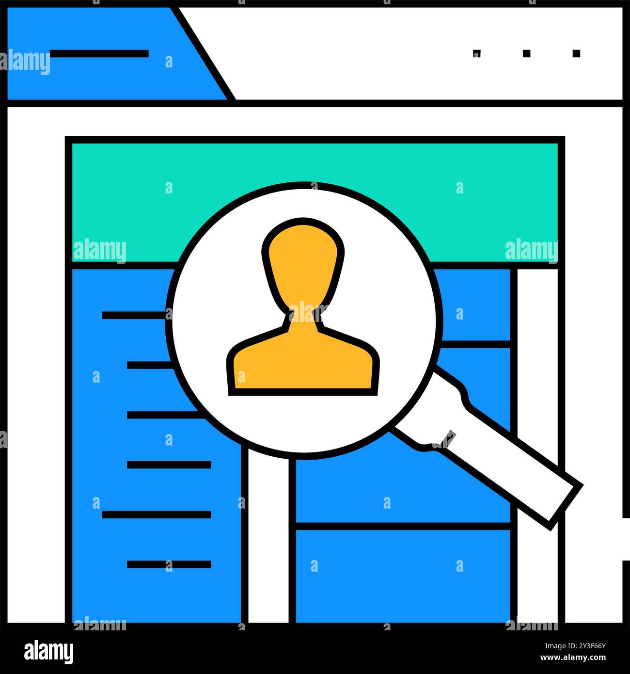 contextual inquiry ux ui design icon color illustration Stock Vector ...