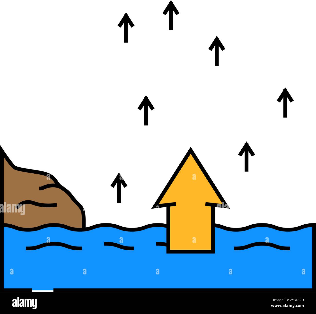 rising tide progress icon color illustration Stock Vector Image & Art ...