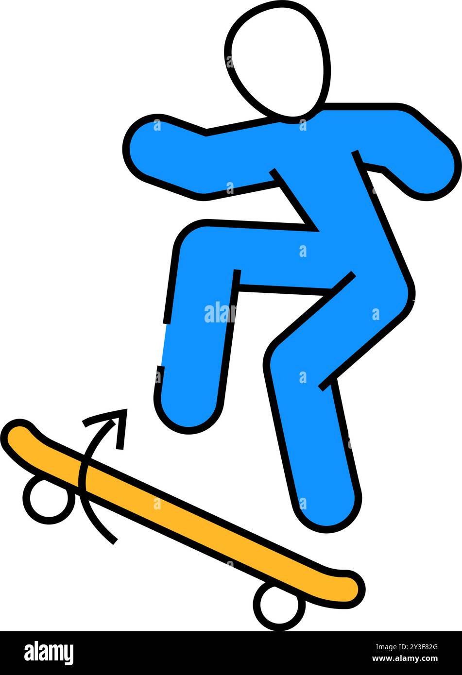 kickflip skate sport icon color illustration Stock Vector Image & Art ...