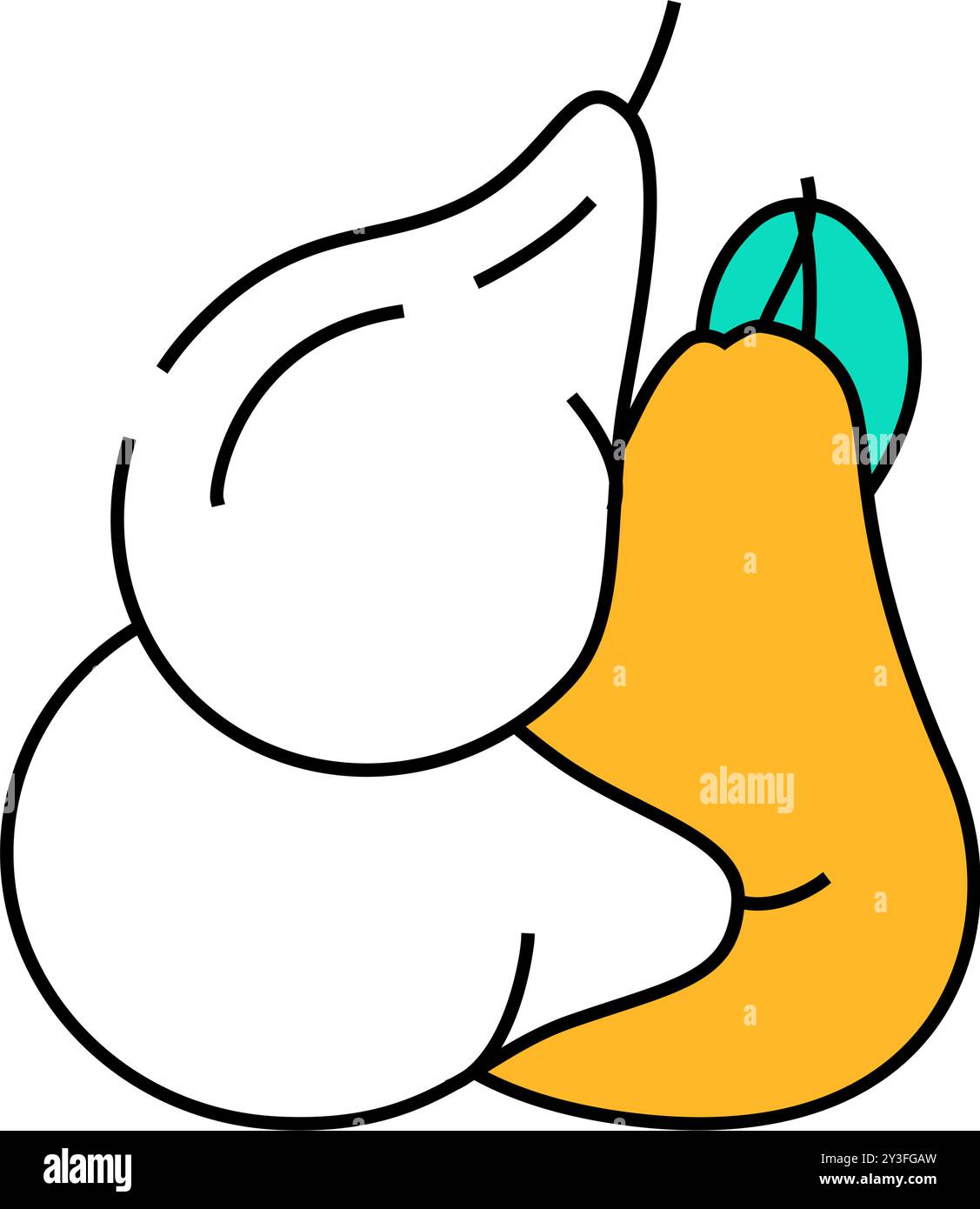pear bunch whole icon color illustration Stock Vector Image & Art - Alamy