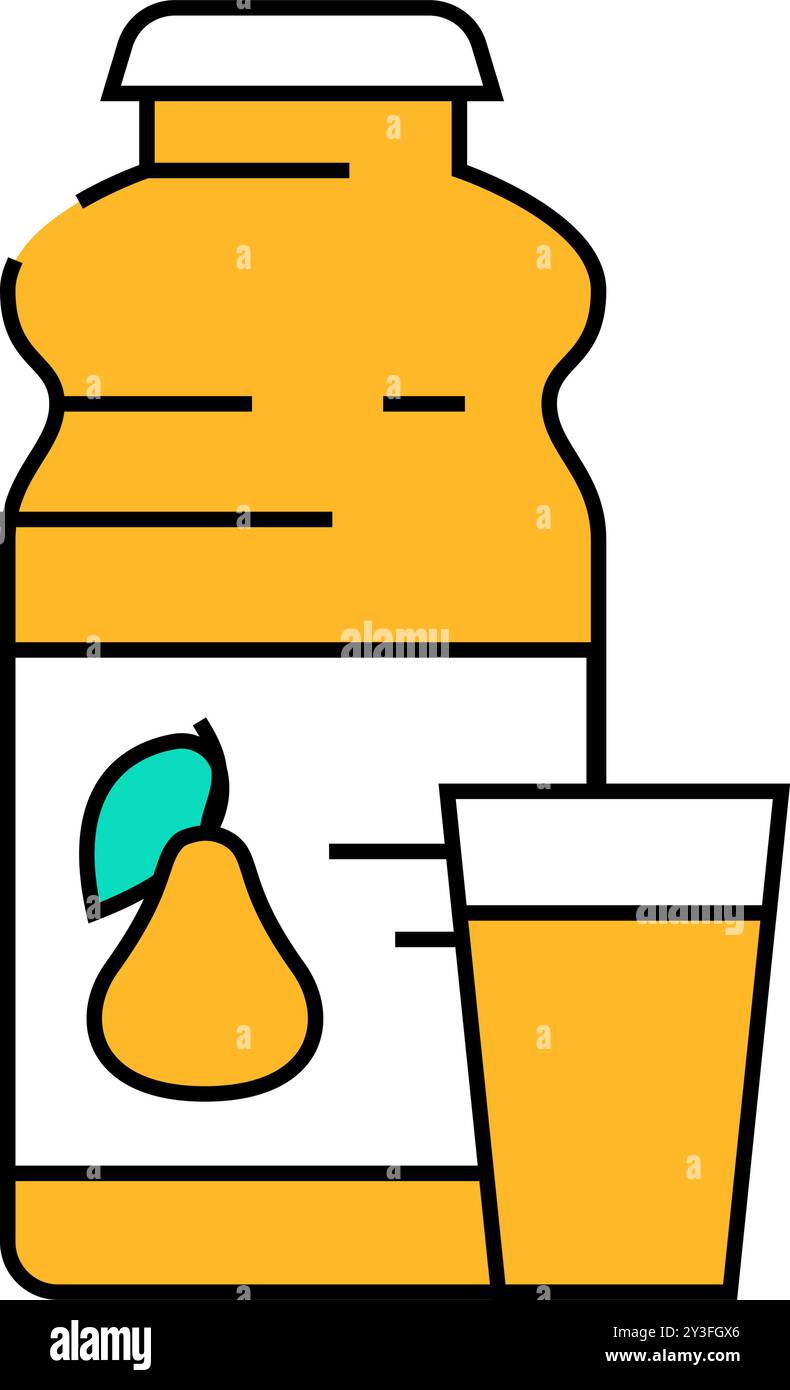 pear nectar icon color illustration Stock Vector Image & Art - Alamy