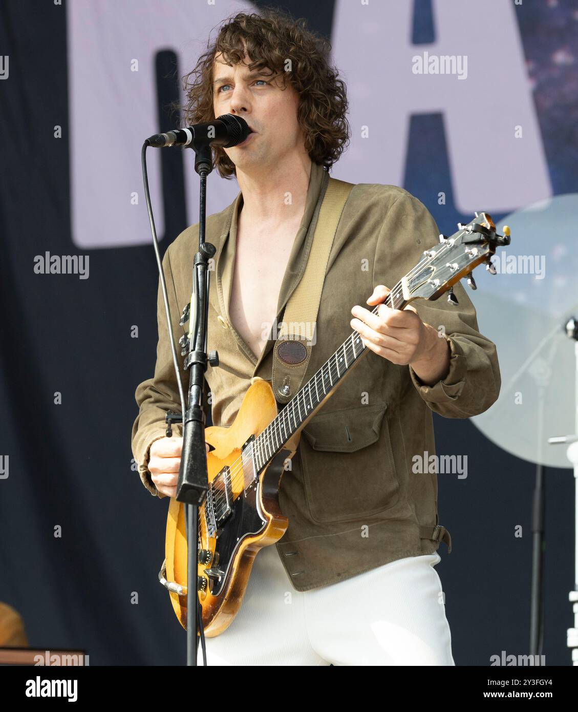 Razorlight Performing at the Victorious Festival 2024 , Southsea, Portsmouth, UK, 23rd August 2024 photo by Linda unham Stock Photo