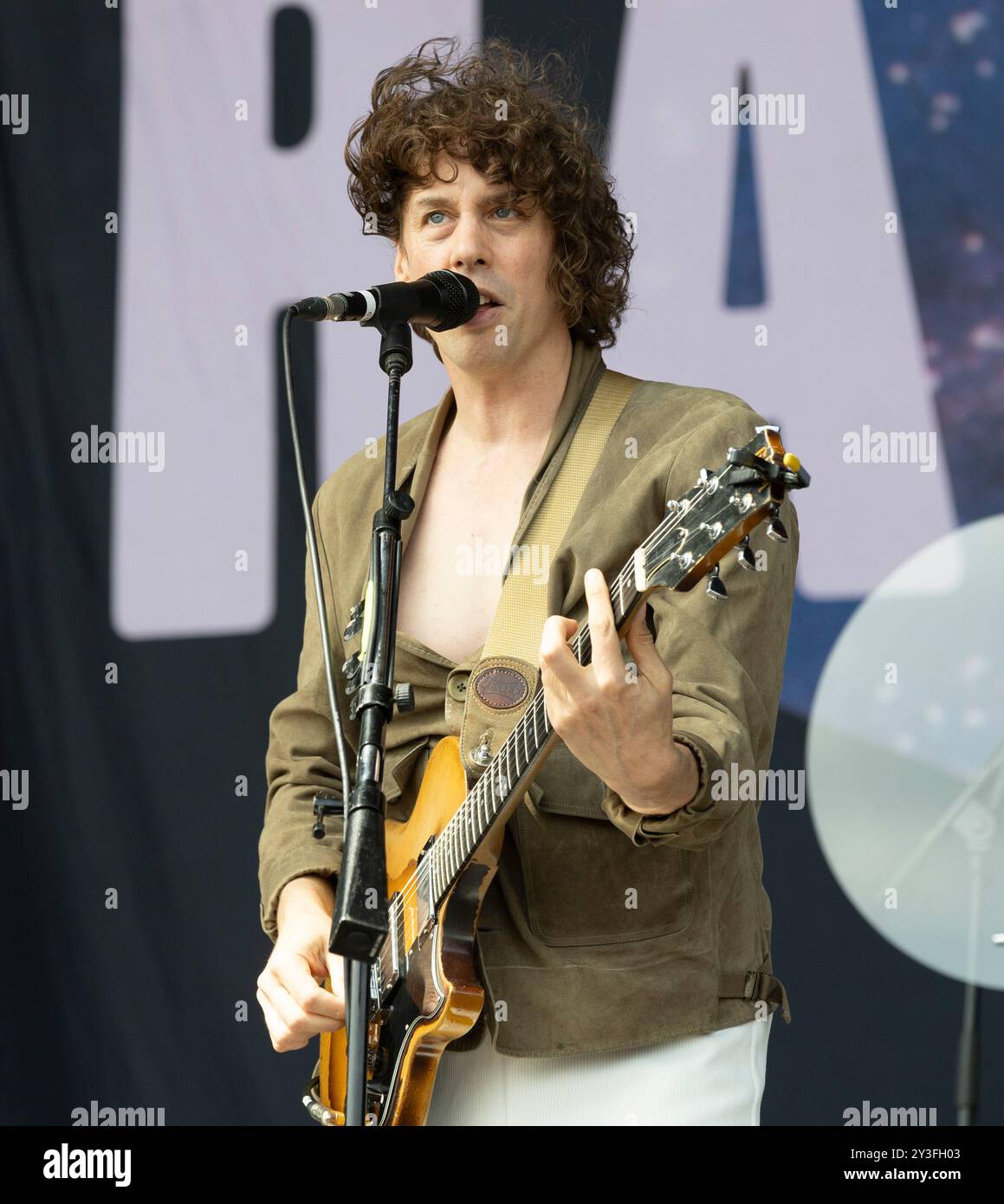 Razorlight Performing at the Victorious Festival 2024 , Southsea, Portsmouth, UK, 23rd August 2024 photo by Linda unham Stock Photo