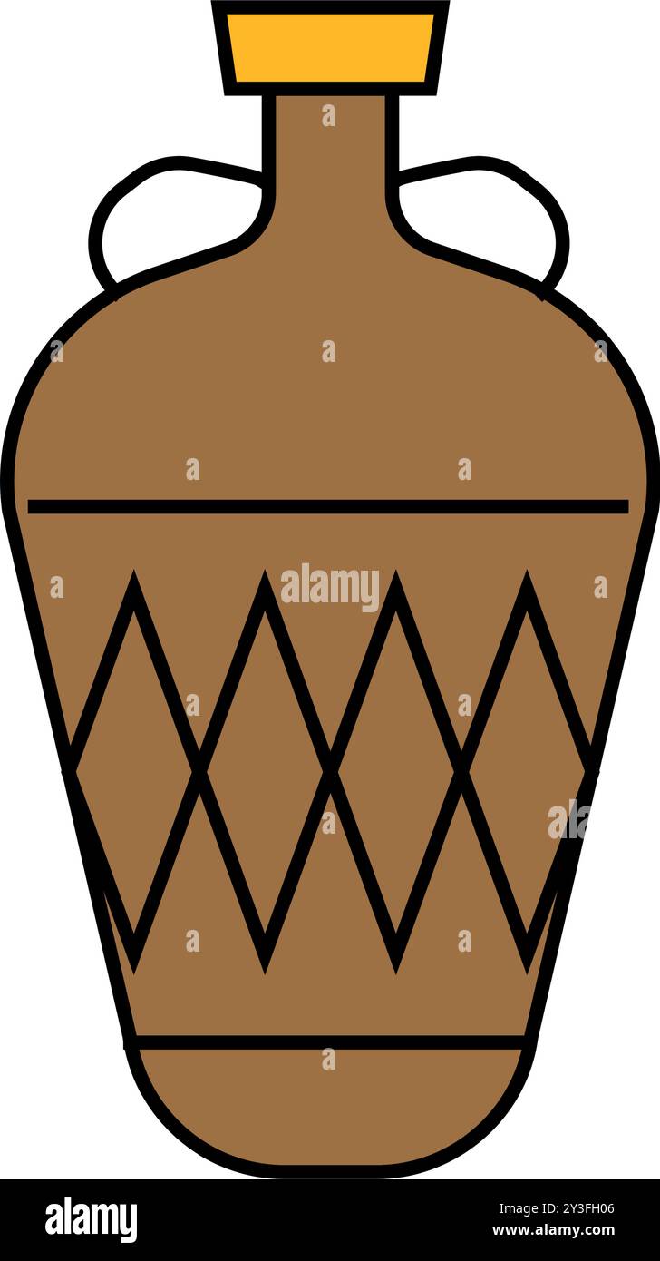 aged amphora icon color illustration Stock Vector Image & Art - Alamy