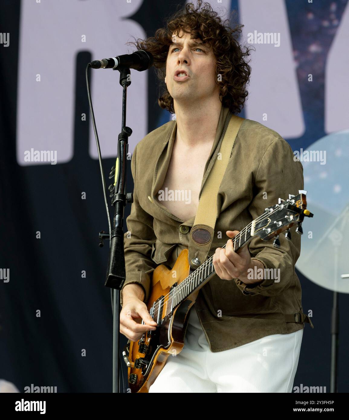 Razorlight Performing at the Victorious Festival 2024 , Southsea, Portsmouth, UK, 23rd August 2024 photo by Linda unham Stock Photo