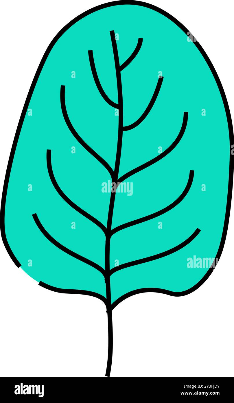 spinach leaf icon color illustration Stock Vector Image & Art - Alamy