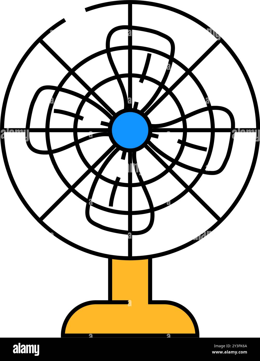 table fan icon color illustration Stock Vector Image & Art - Alamy
