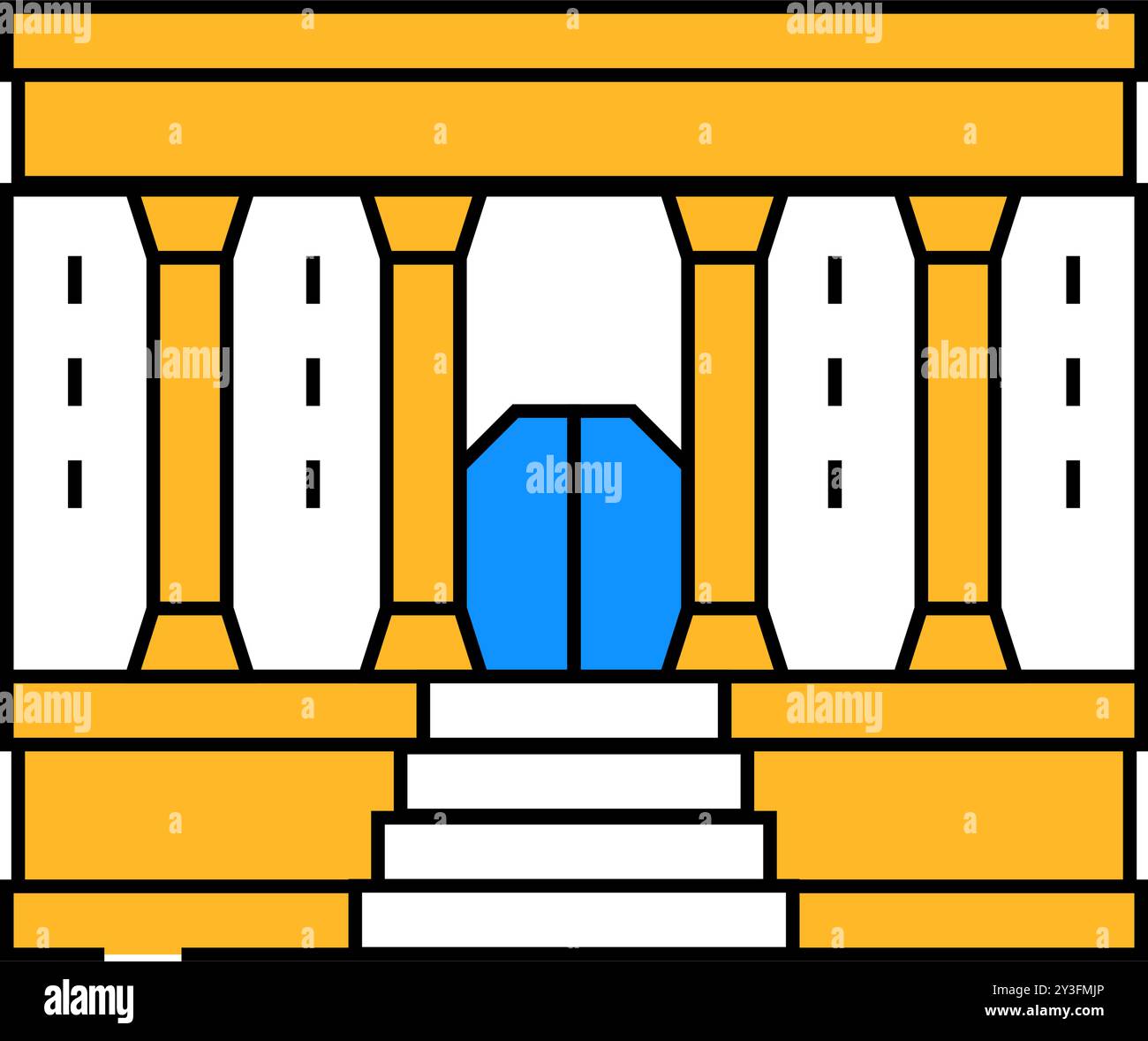 city bank building icon color illustration Stock Vector Image & Art - Alamy