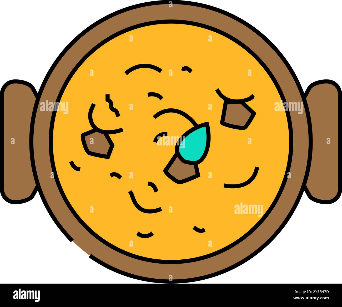 making homemade soup autumn icon color illustration Stock Vector Image ...