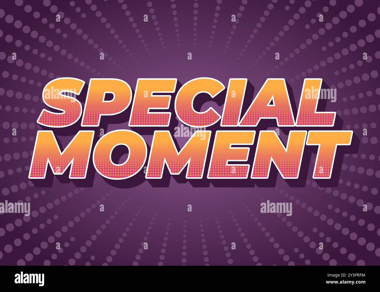 Special moment. Text effect design in 3D look with modern colors Stock ...