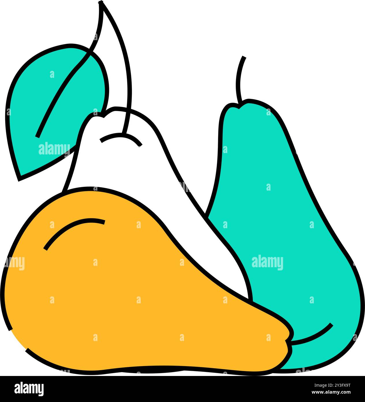 pear ripe fresh icon color illustration Stock Vector Image & Art - Alamy
