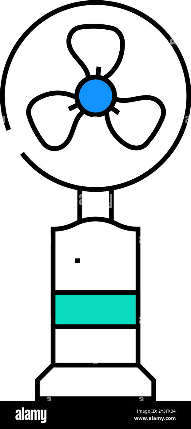 Electric fan heater floor Stock Vector Images - Alamy