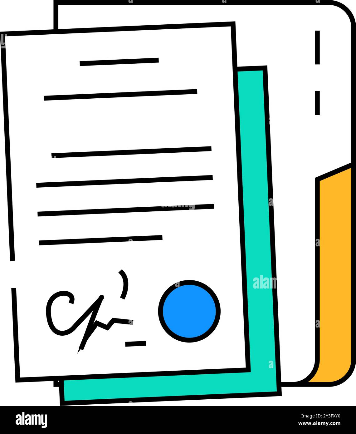 document folder icon color illustration Stock Vector Image & Art - Alamy