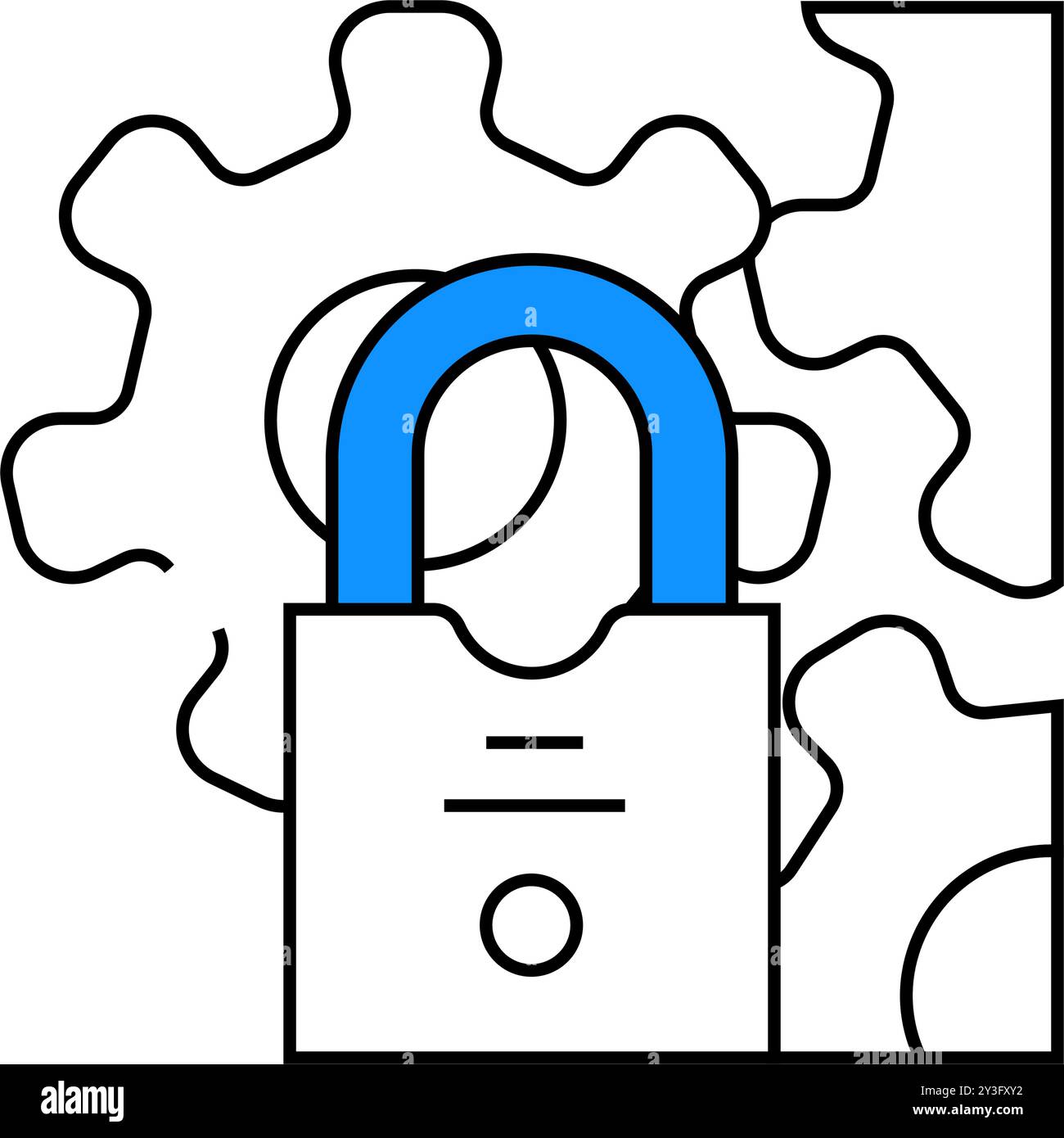 system padlock icon color illustration Stock Vector Image & Art - Alamy