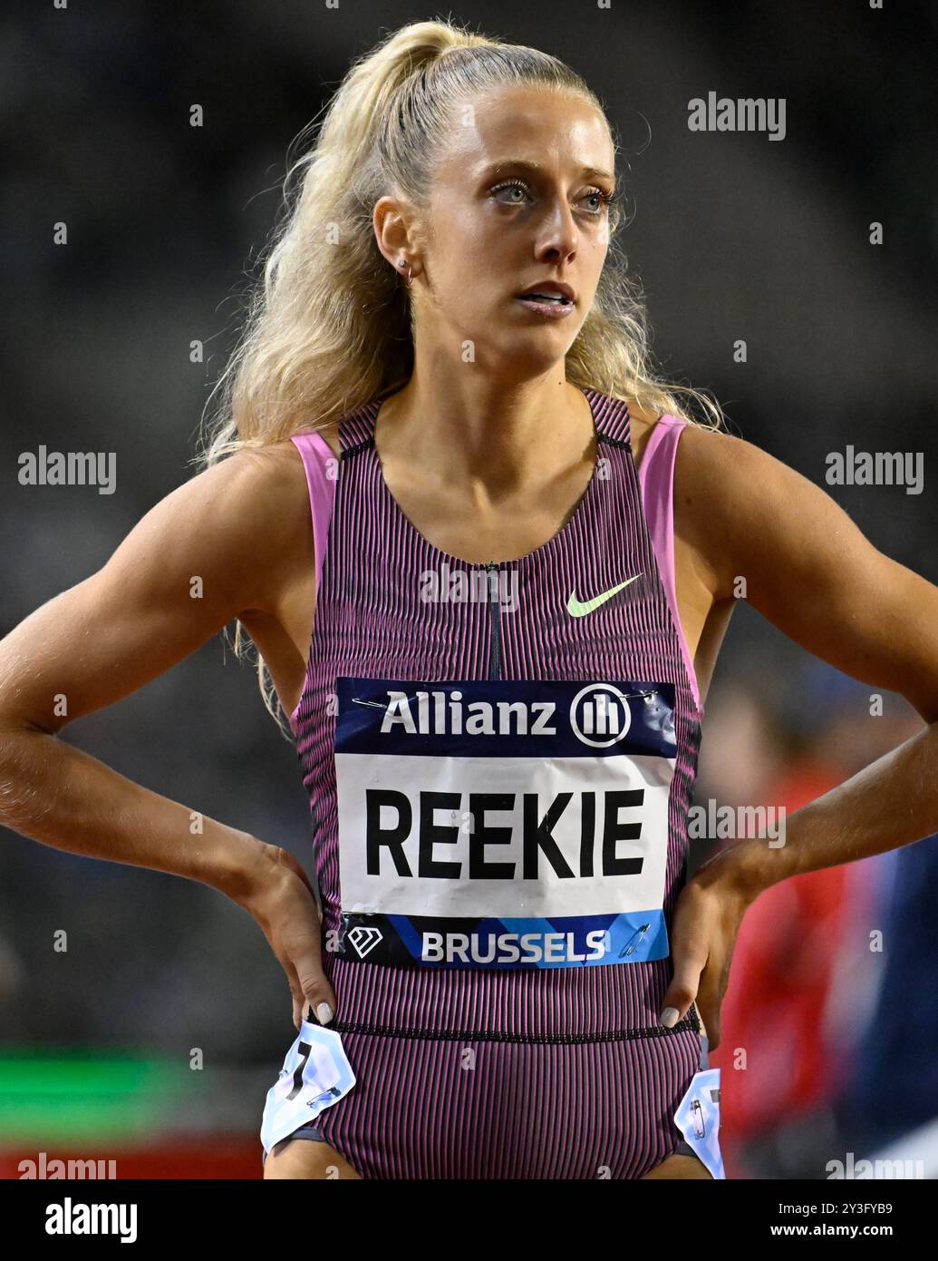 Brussels, Belgium. 13th Sep, 2024. British Jemma Reekie pictured at the start of the women's 800m at the 48th edition of the Memorial Van Damme athletics event in Brussels, Friday 13 September 2024. The 2024 Allianz Memorial Van Damme Diamond League meeting takes place on 13 and 14 September 2O24. BELGA PHOTO TOM GOYVAERTS Credit: Belga News Agency/Alamy Live News Stock Photo