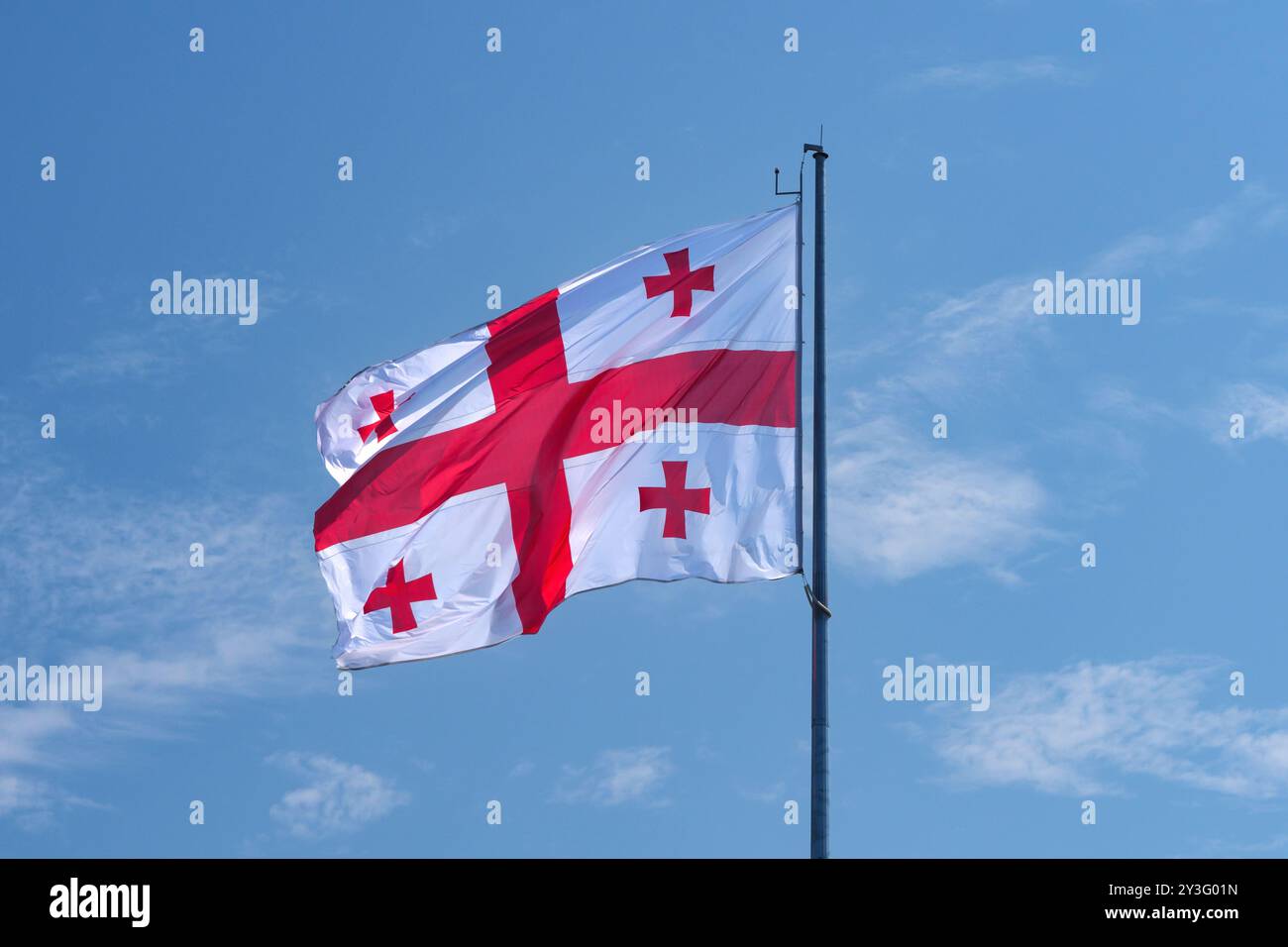 Georgia waving flag bright hi-res stock photography and images - Alamy