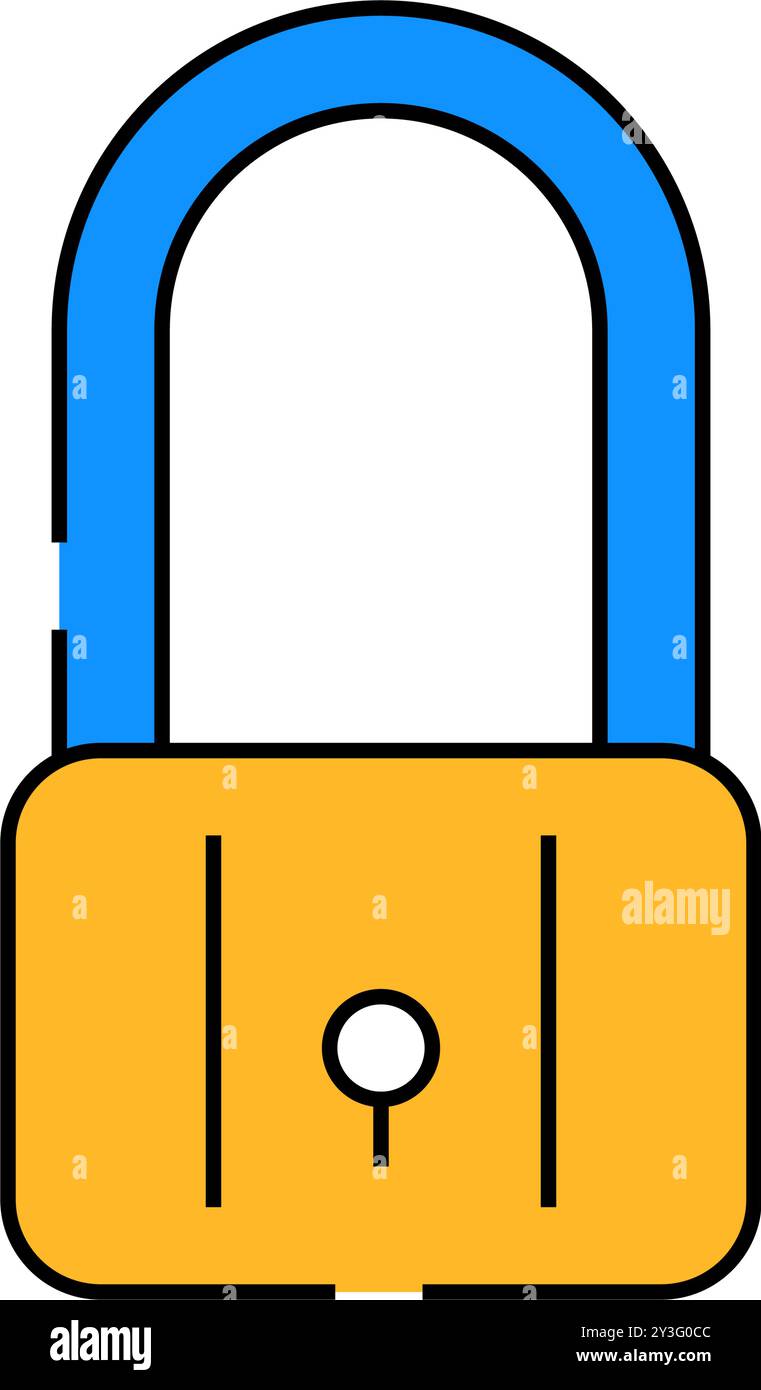 padlock safe icon color illustration Stock Vector Image & Art - Alamy