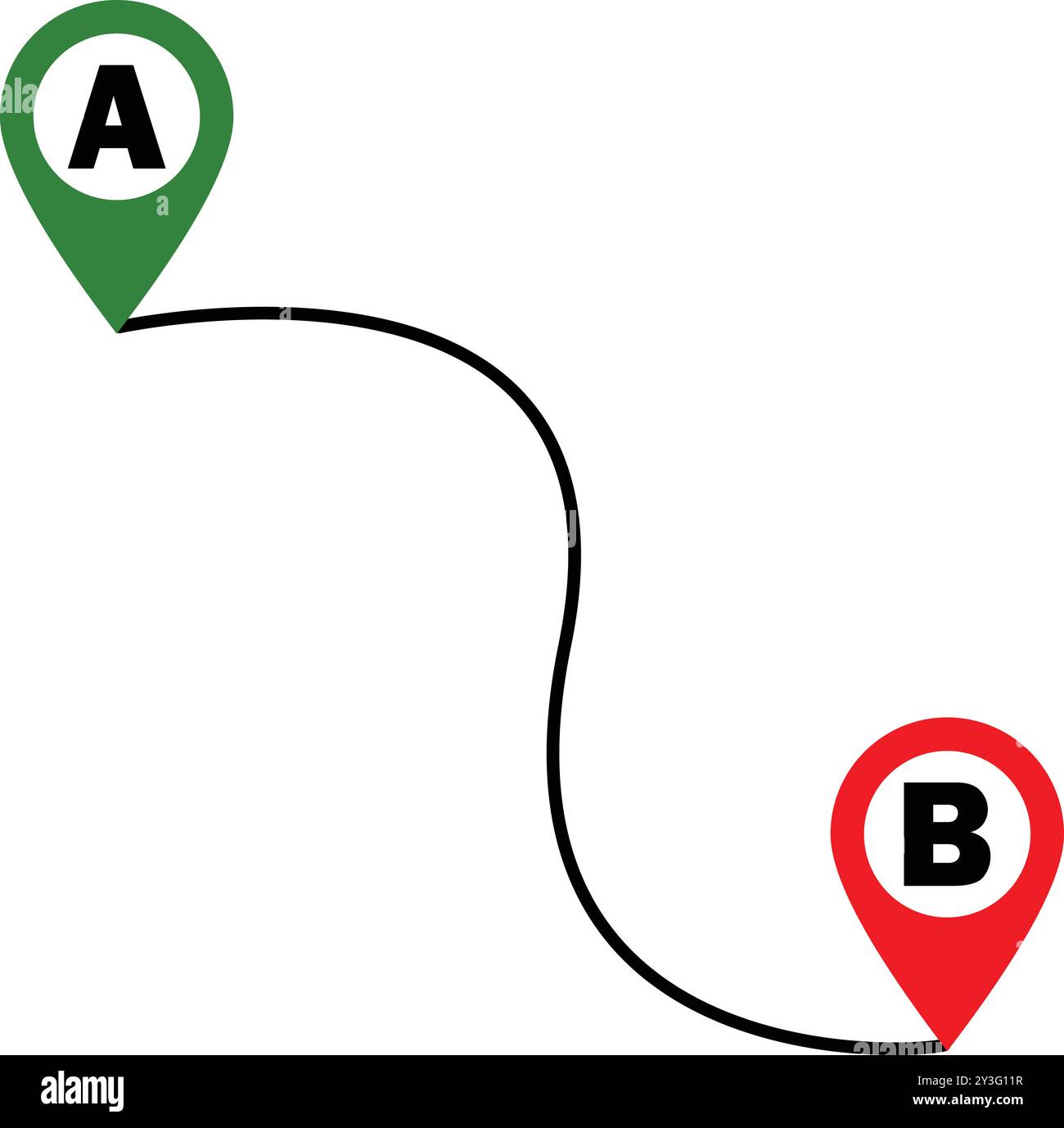 Pin Location Point two Point Location - Pin Location Point Two Point Location Gps Navigation Between Point Route Map Icon Navigation Line Route Mark Distance Between Two Points 2Y3G11R