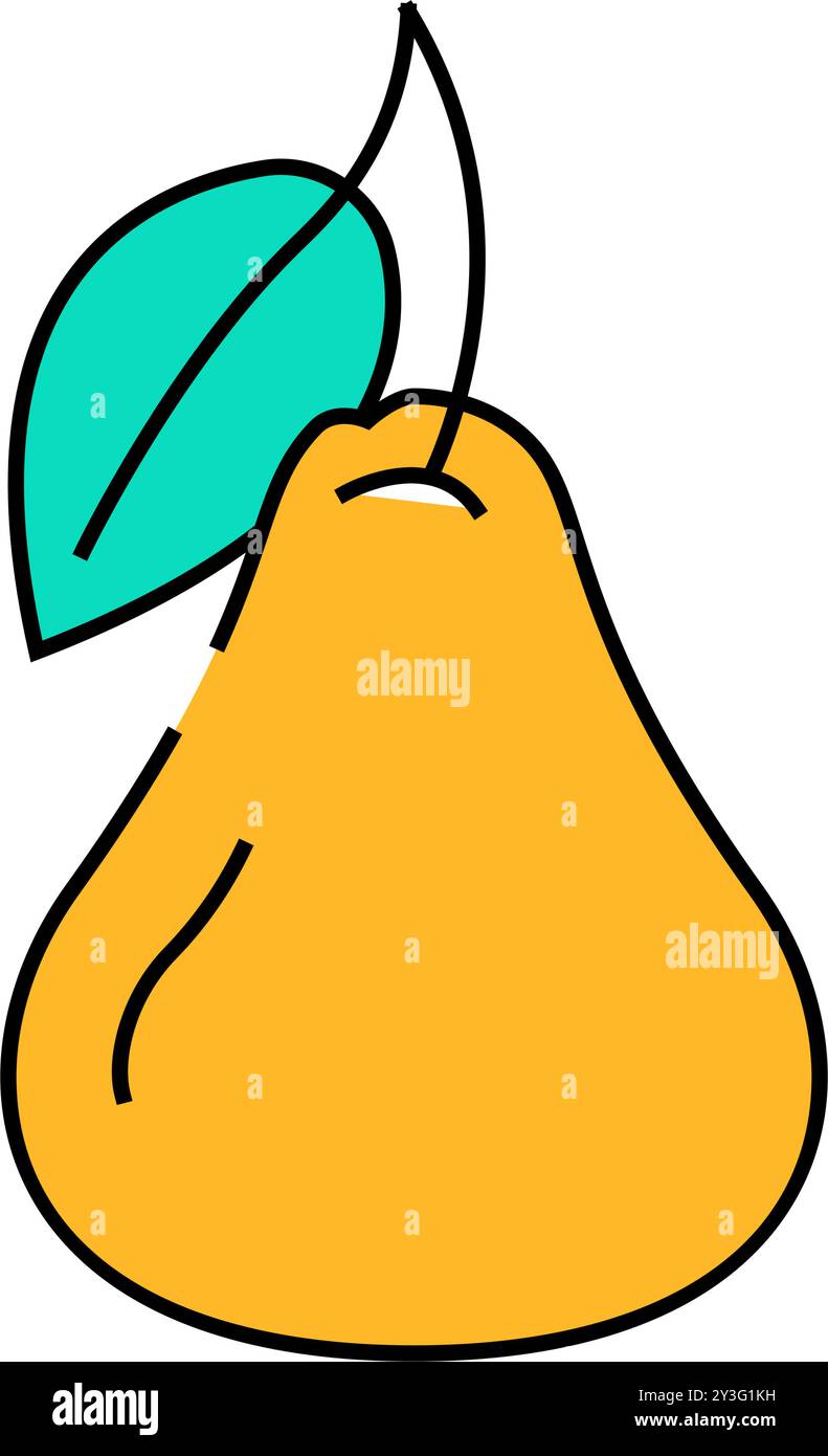pear whole one icon color illustration Stock Vector Image & Art - Alamy