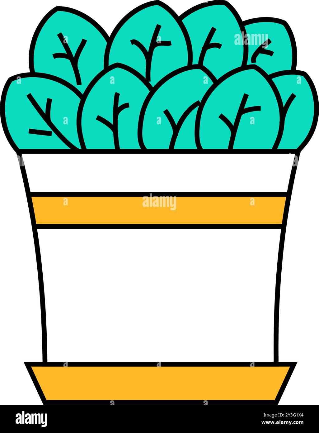 home growing spinach icon color illustration Stock Vector Image & Art ...