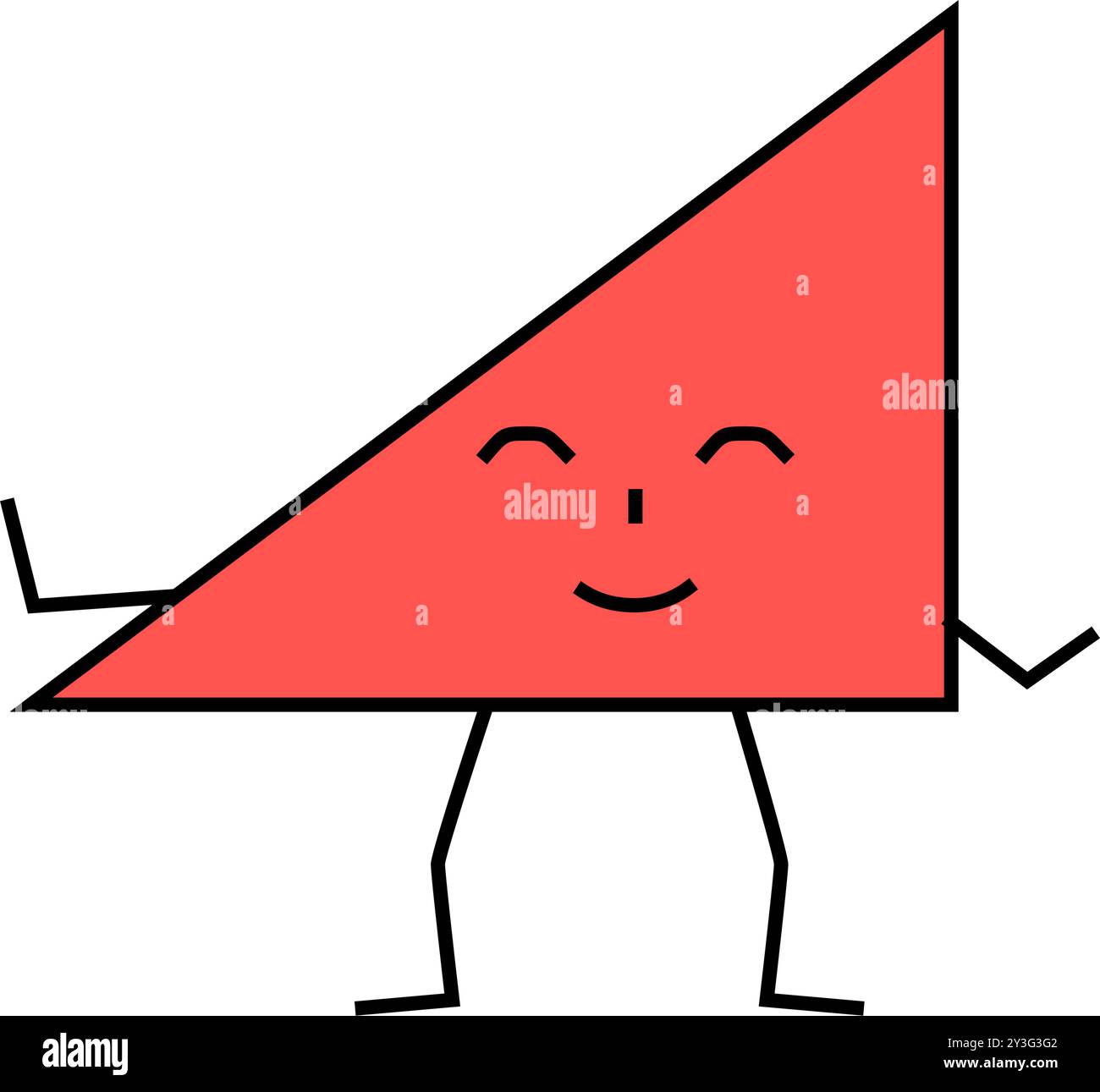 triangle geometric character icon color illustration Stock Vector Image ...