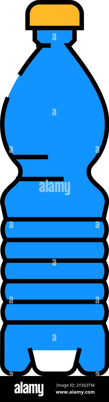 water soda plastic bottle icon color illustration Stock Vector Image ...