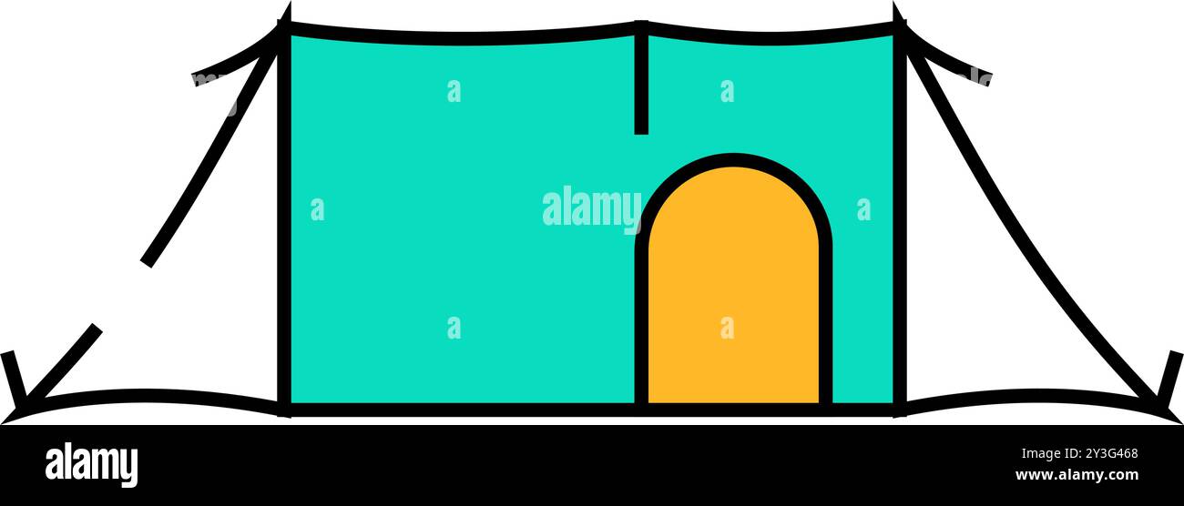 leisure tent vacation icon color illustration Stock Vector Image & Art ...