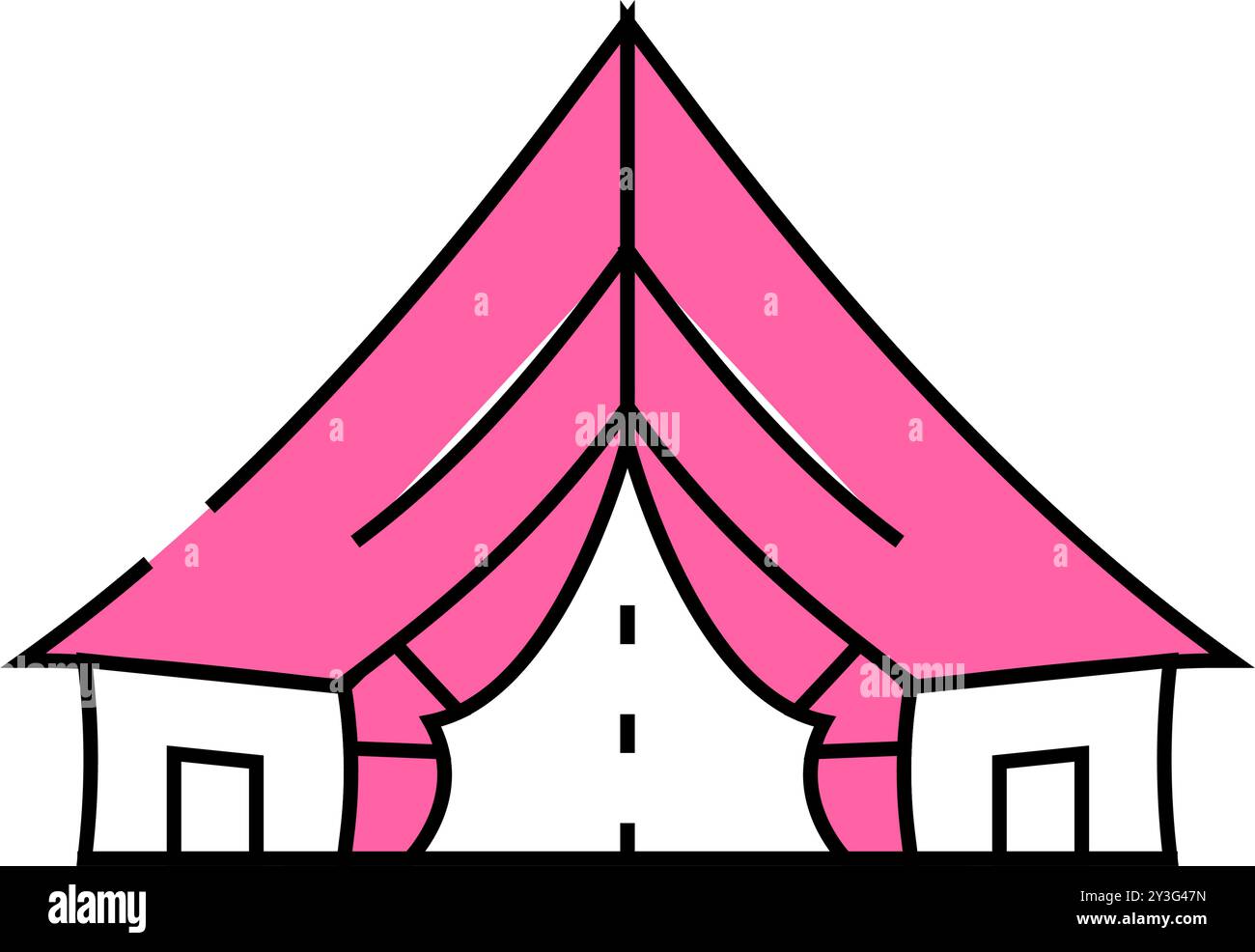 vacation tent icon color illustration Stock Vector Image & Art - Alamy
