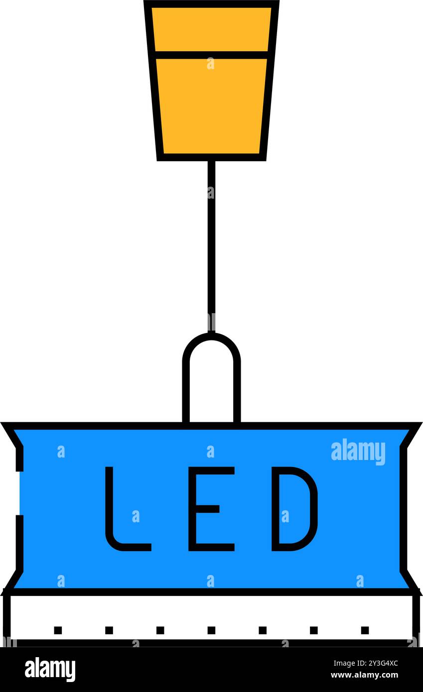 apartment lamp ceiling icon color illustration Stock Vector Image & Art ...