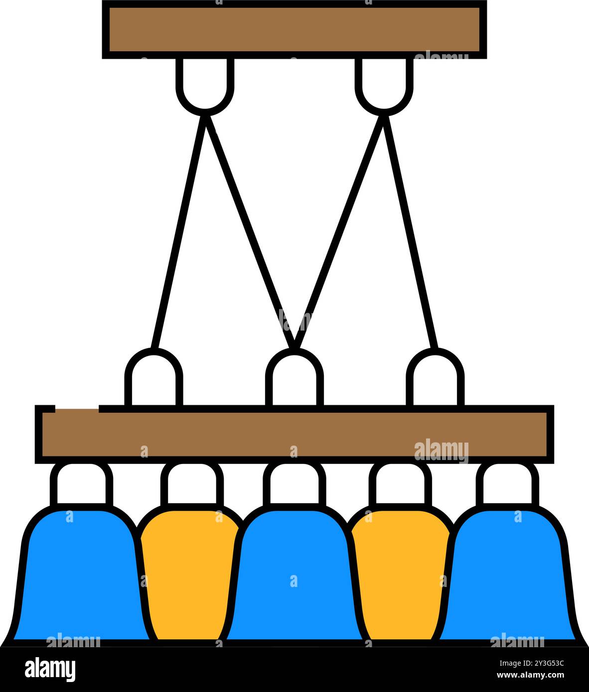 hanging lamp ceiling icon color illustration Stock Vector Image & Art ...