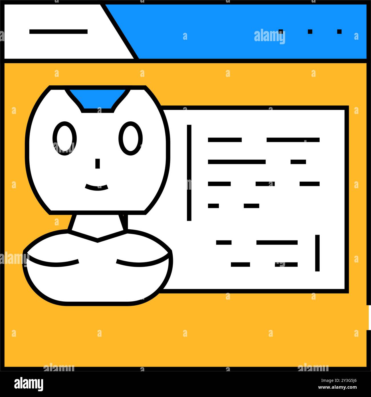 web chat bot icon color illustration Stock Vector Image & Art - Alamy