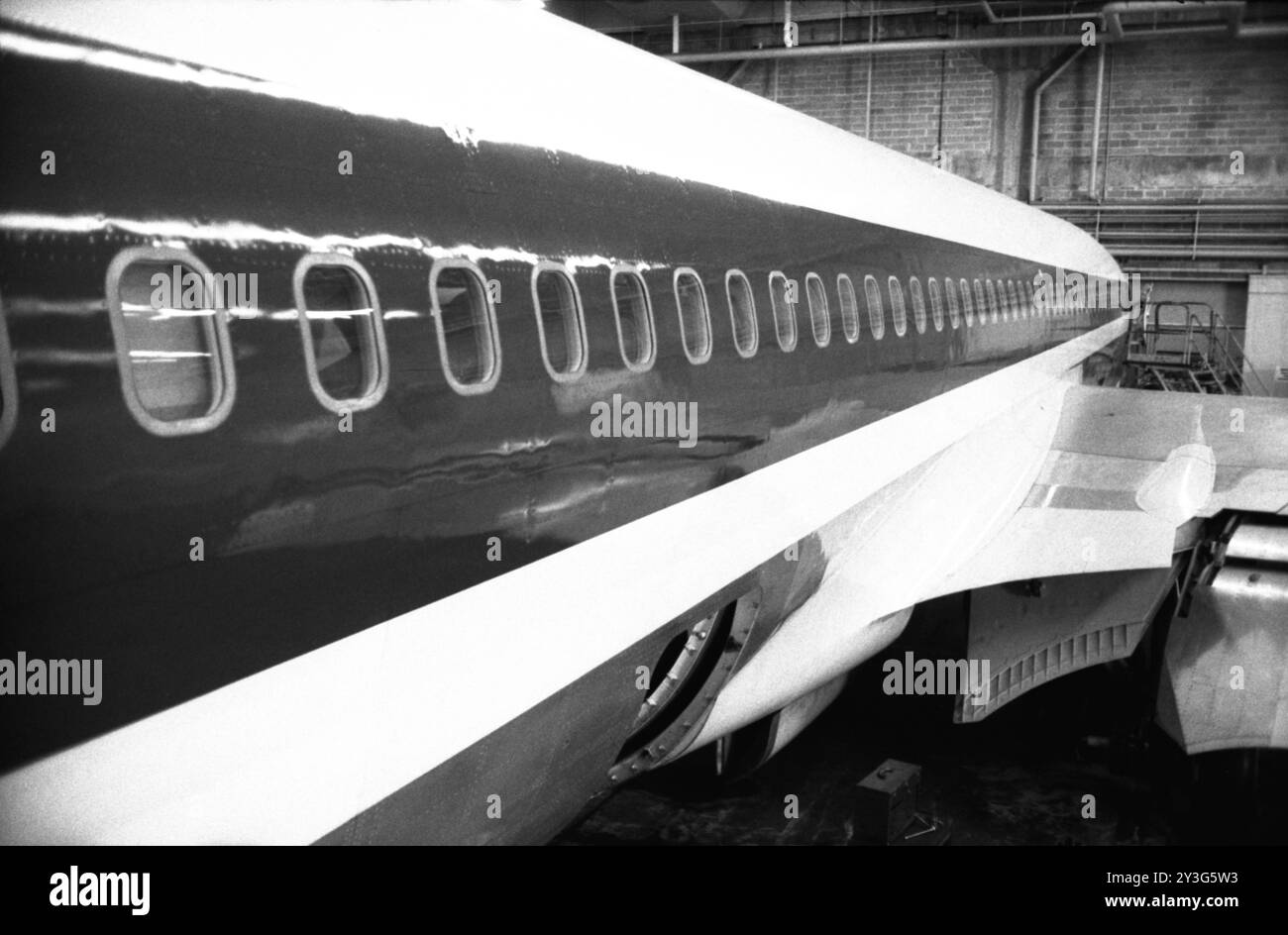 A Trans World Airlines Boeing 707 jet at Idlewild Airport April 28, 1959. Stock Photo