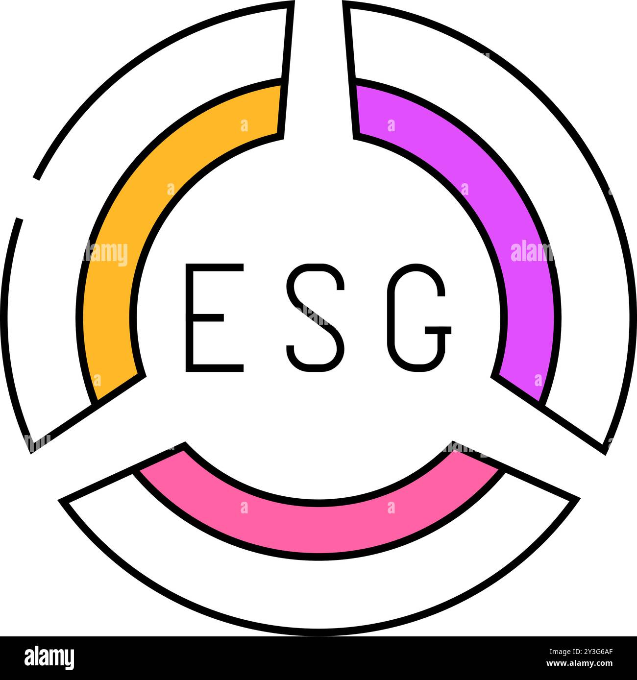esg environmental social governance icon color illustration Stock ...