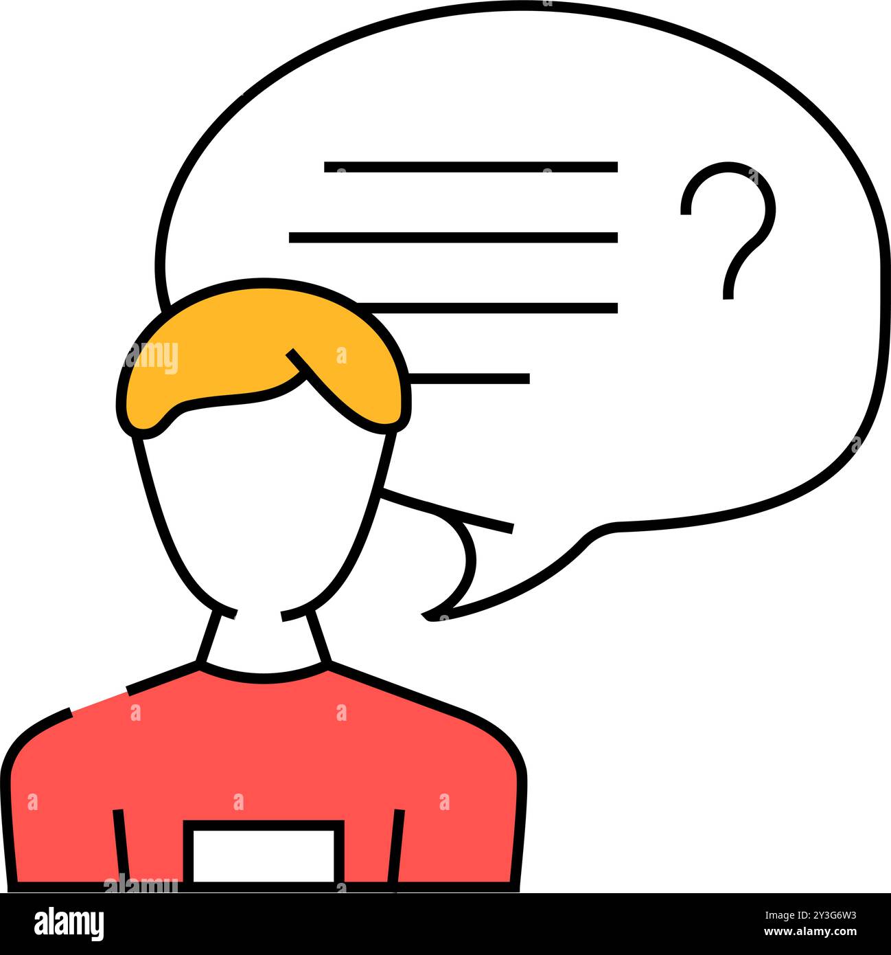 convversation customer testimonial icon color illustration Stock Vector ...