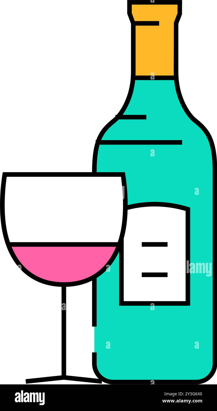 zinfandel red wine icon color illustration Stock Vector Image & Art - Alamy