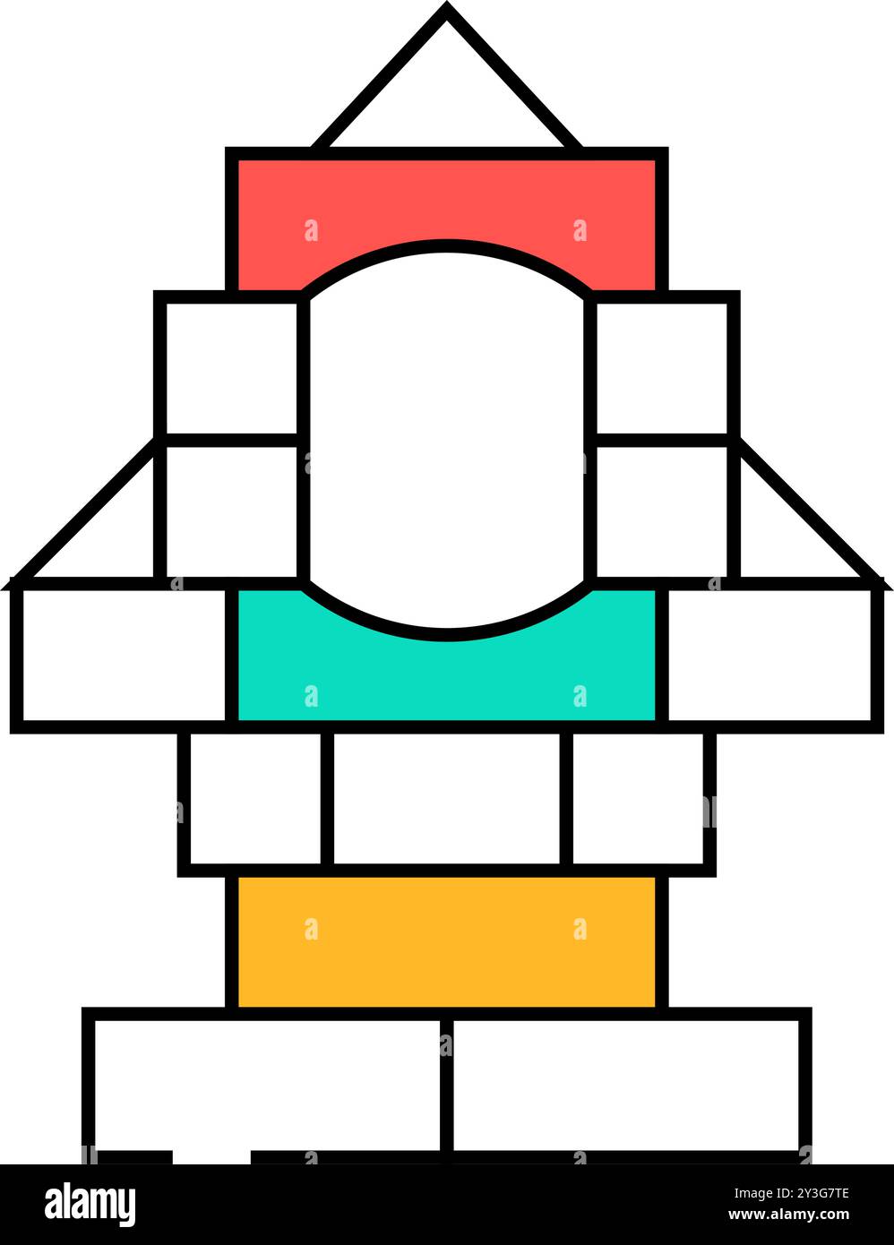 blocks toy child icon color illustration Stock Vector Image & Art - Alamy