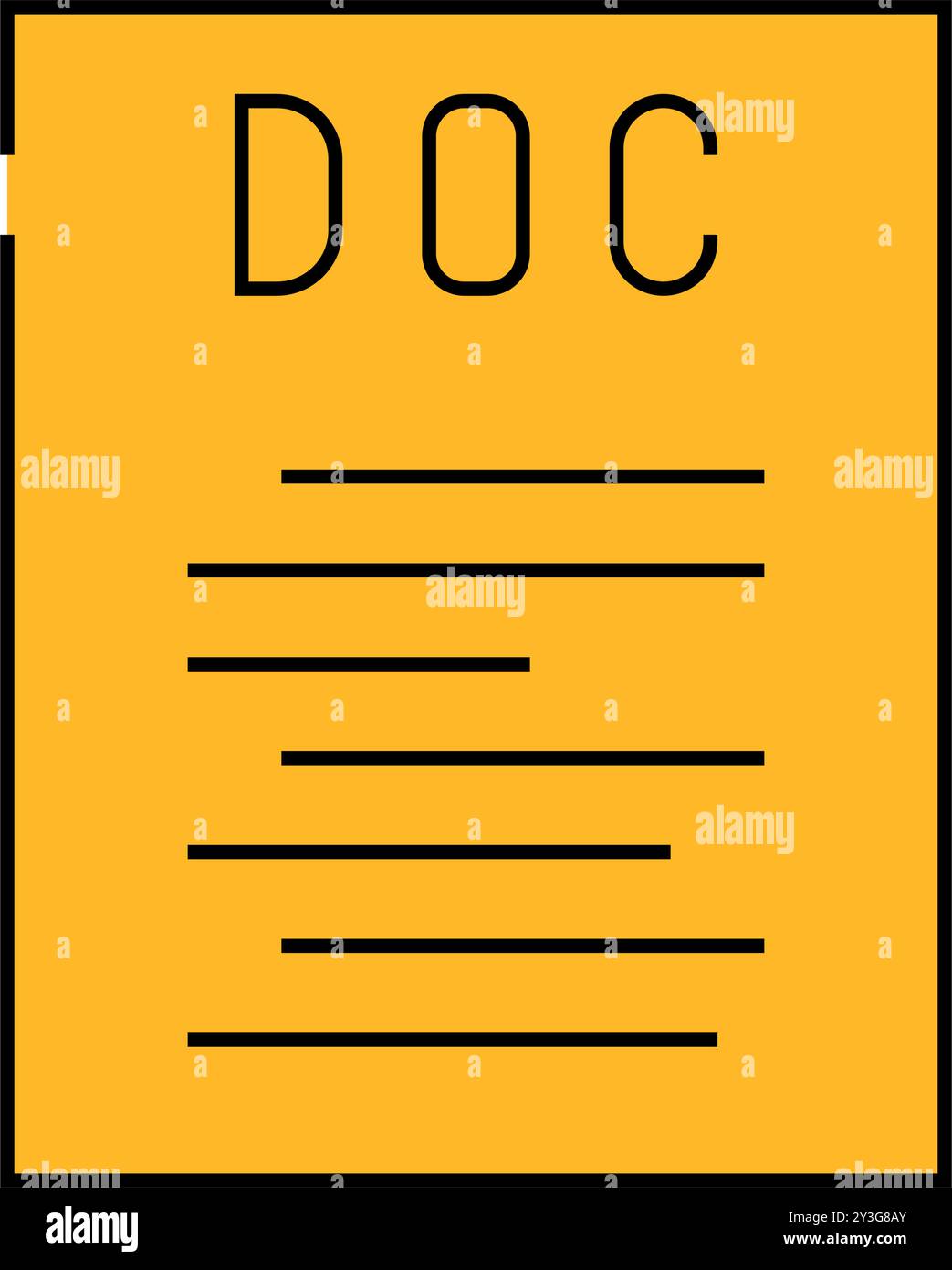 doc file format document icon color illustration Stock Vector Image ...