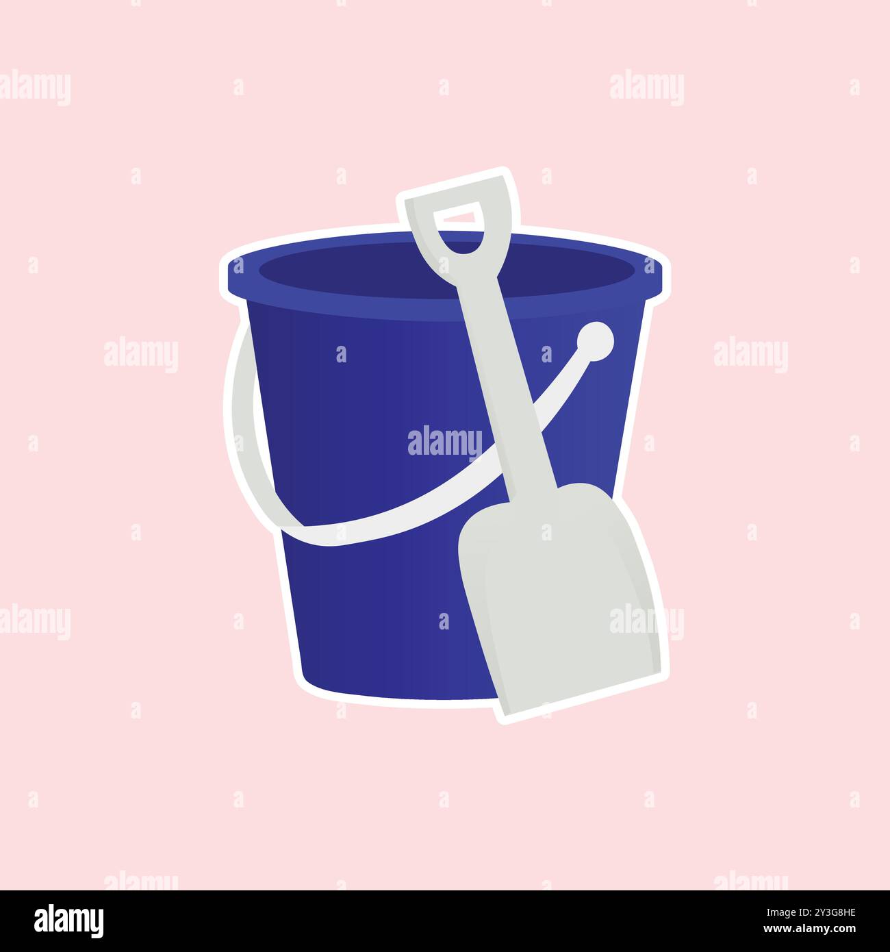 A sand bucket on white background illustration, vector illustration of ...