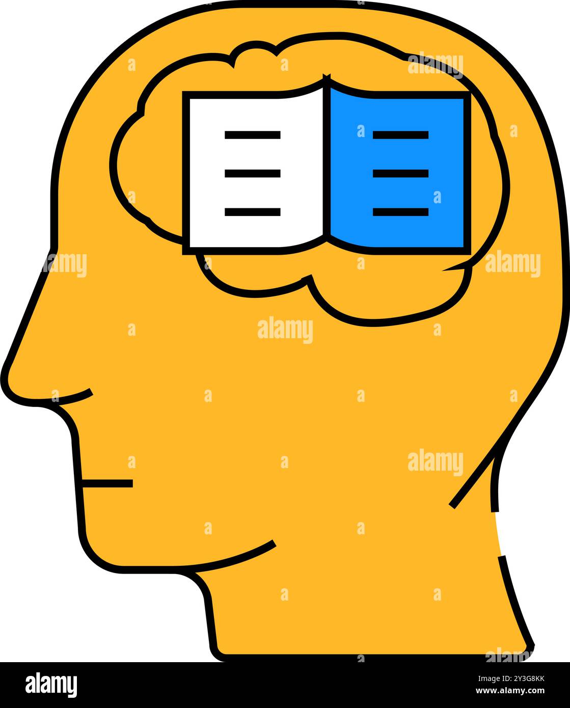 knowladge brain human icon color illustration Stock Vector Image & Art ...