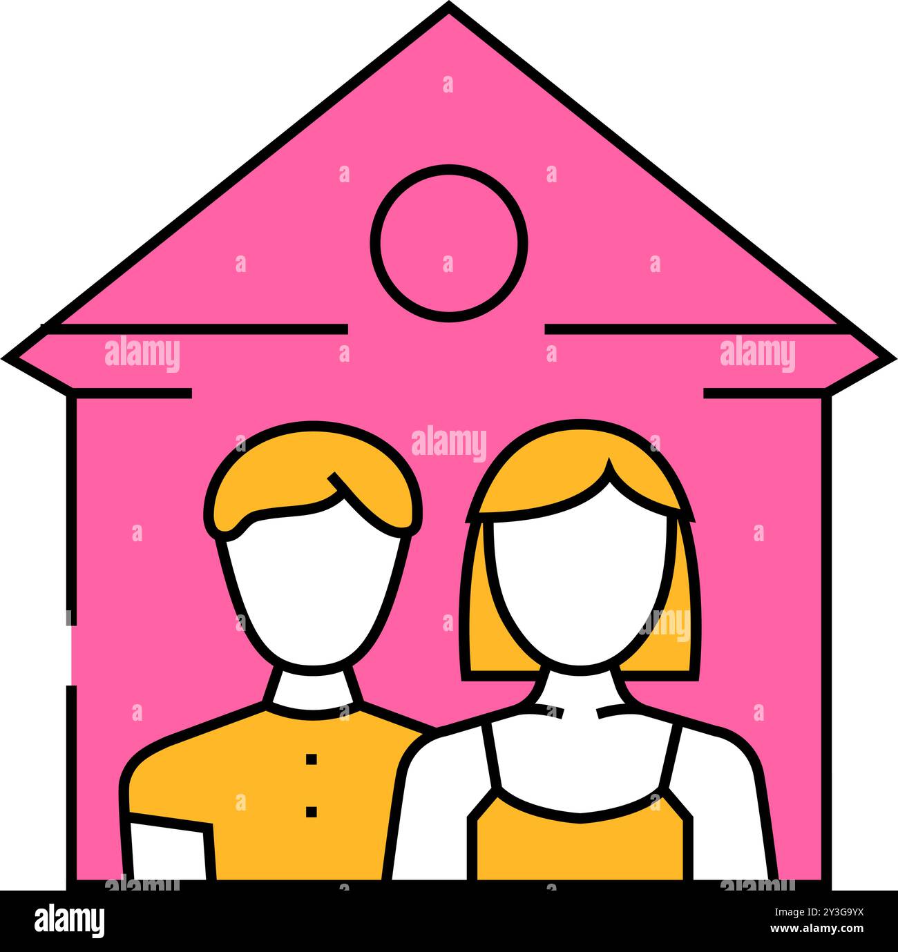 spend time with family headache treatment icon color illustration Stock ...
