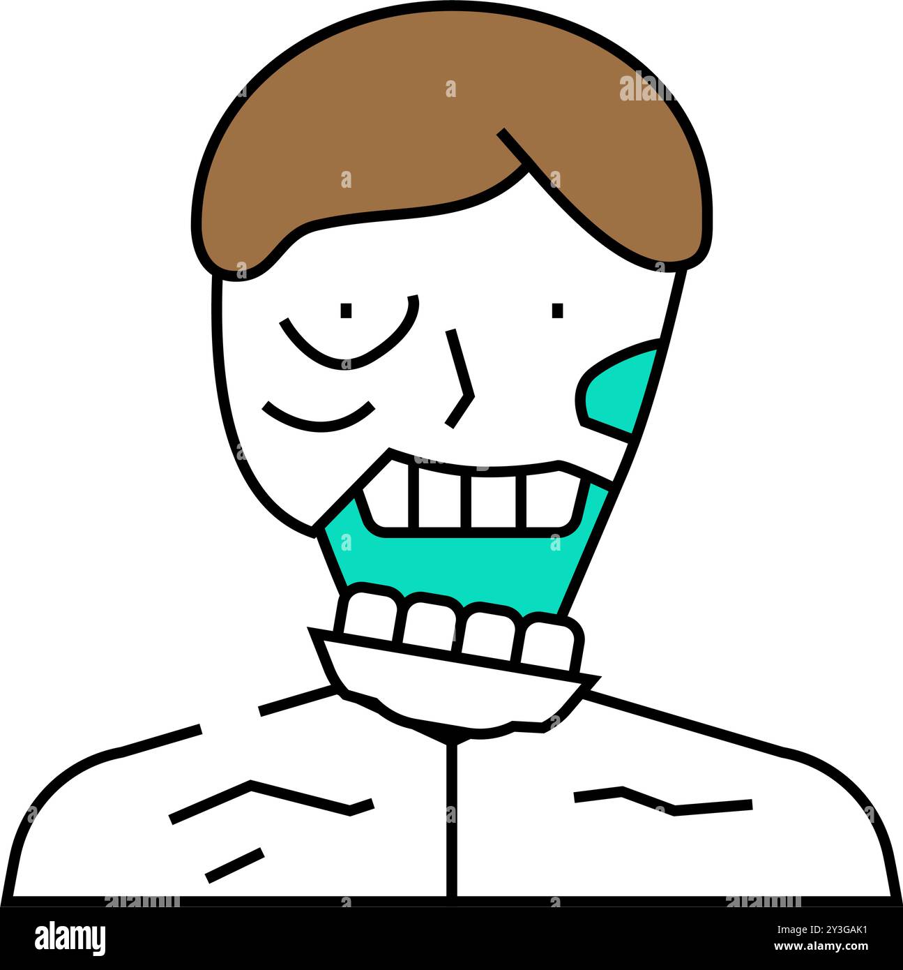 zombie scary icon color illustration Stock Vector Image & Art - Alamy