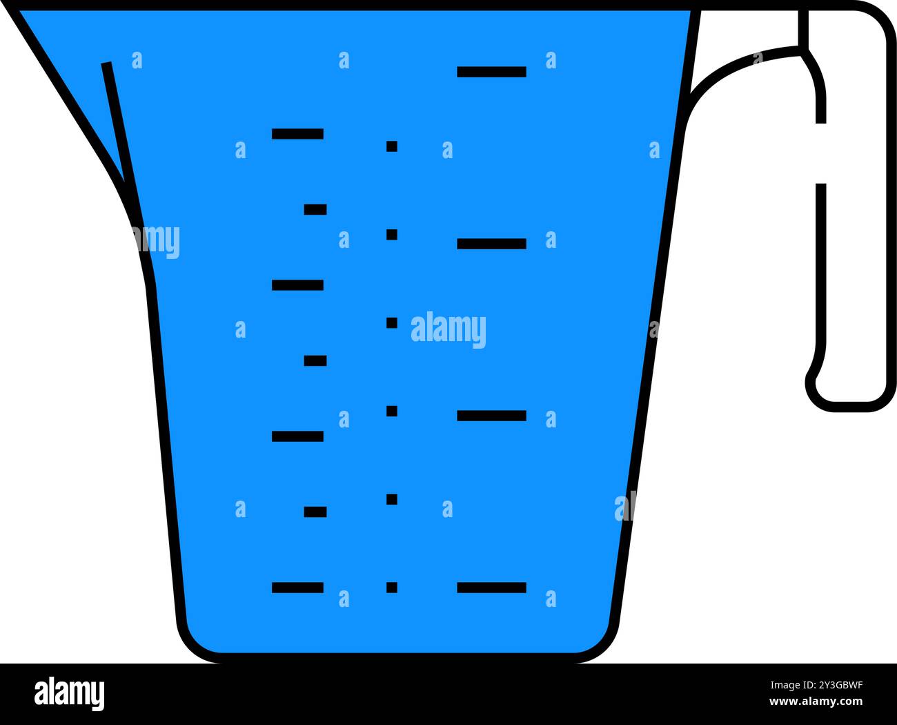 measuring cup kitchen cookware icon color illustration Stock Vector ...