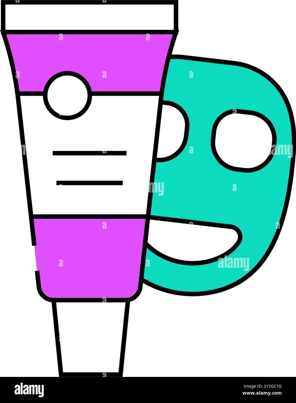 mask cream cosmetic icon color illustration Stock Vector Image & Art ...