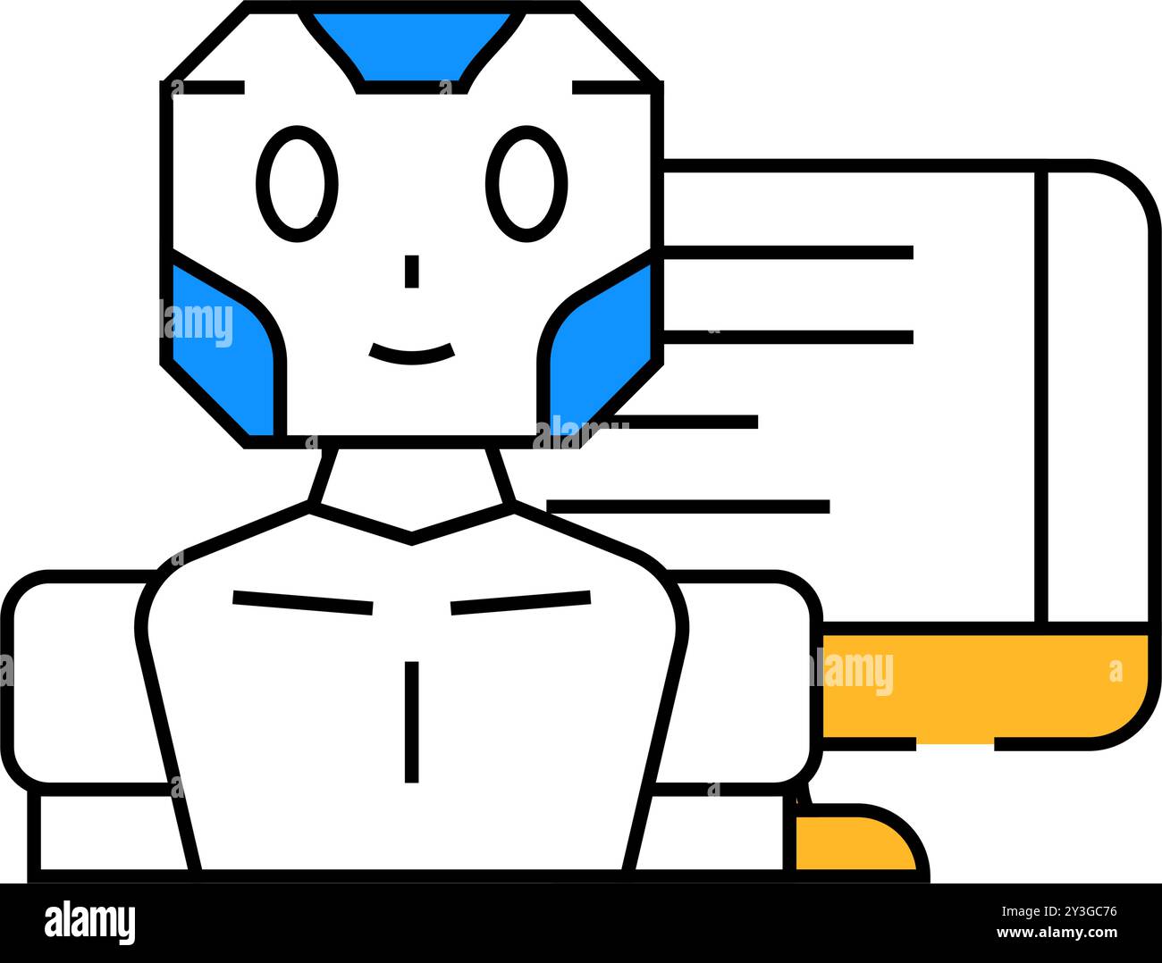 robot chat bot icon color illustration Stock Vector Image & Art - Alamy