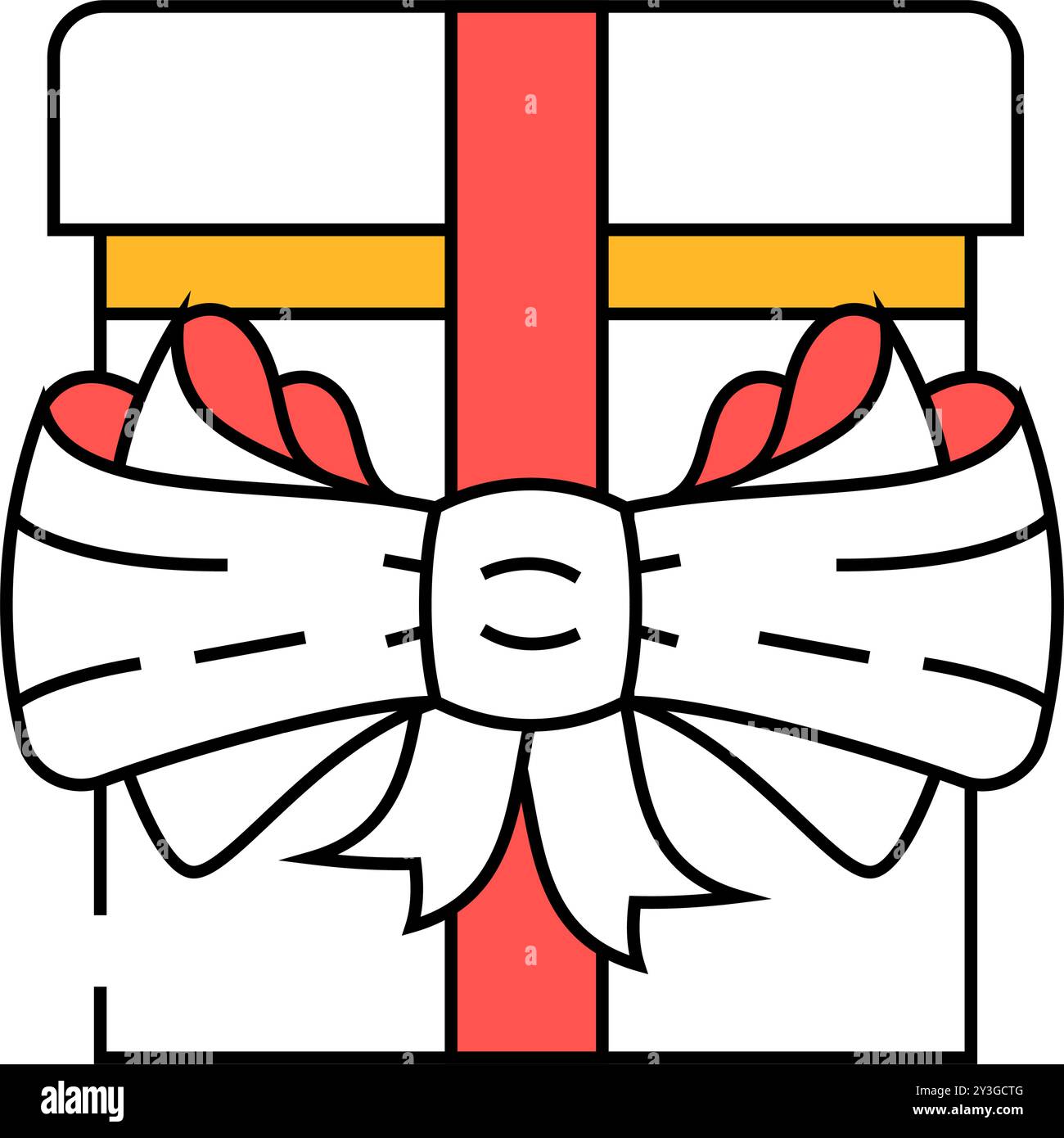 bow gift box icon color illustration Stock Vector Image & Art - Alamy