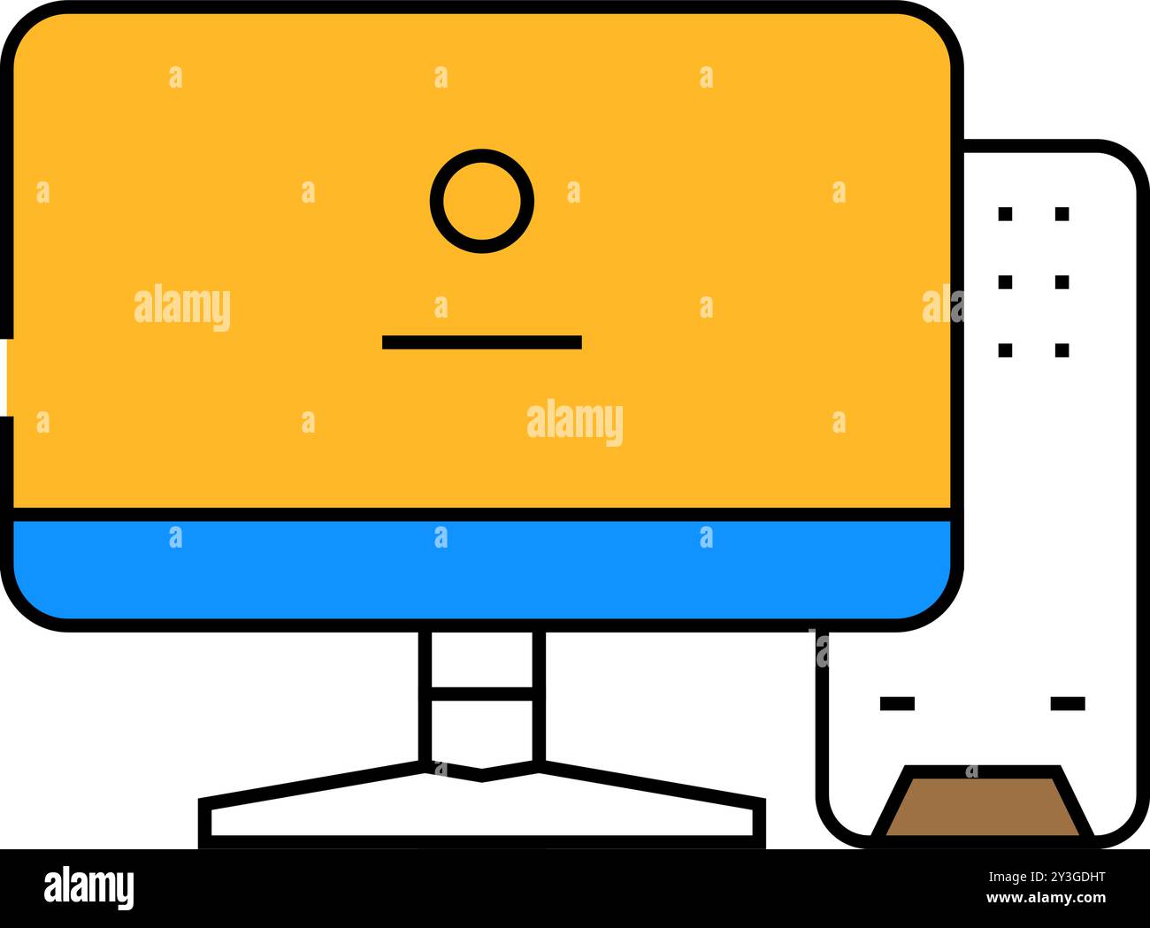 desktop gaming pc icon color illustration Stock Vector Image & Art - Alamy